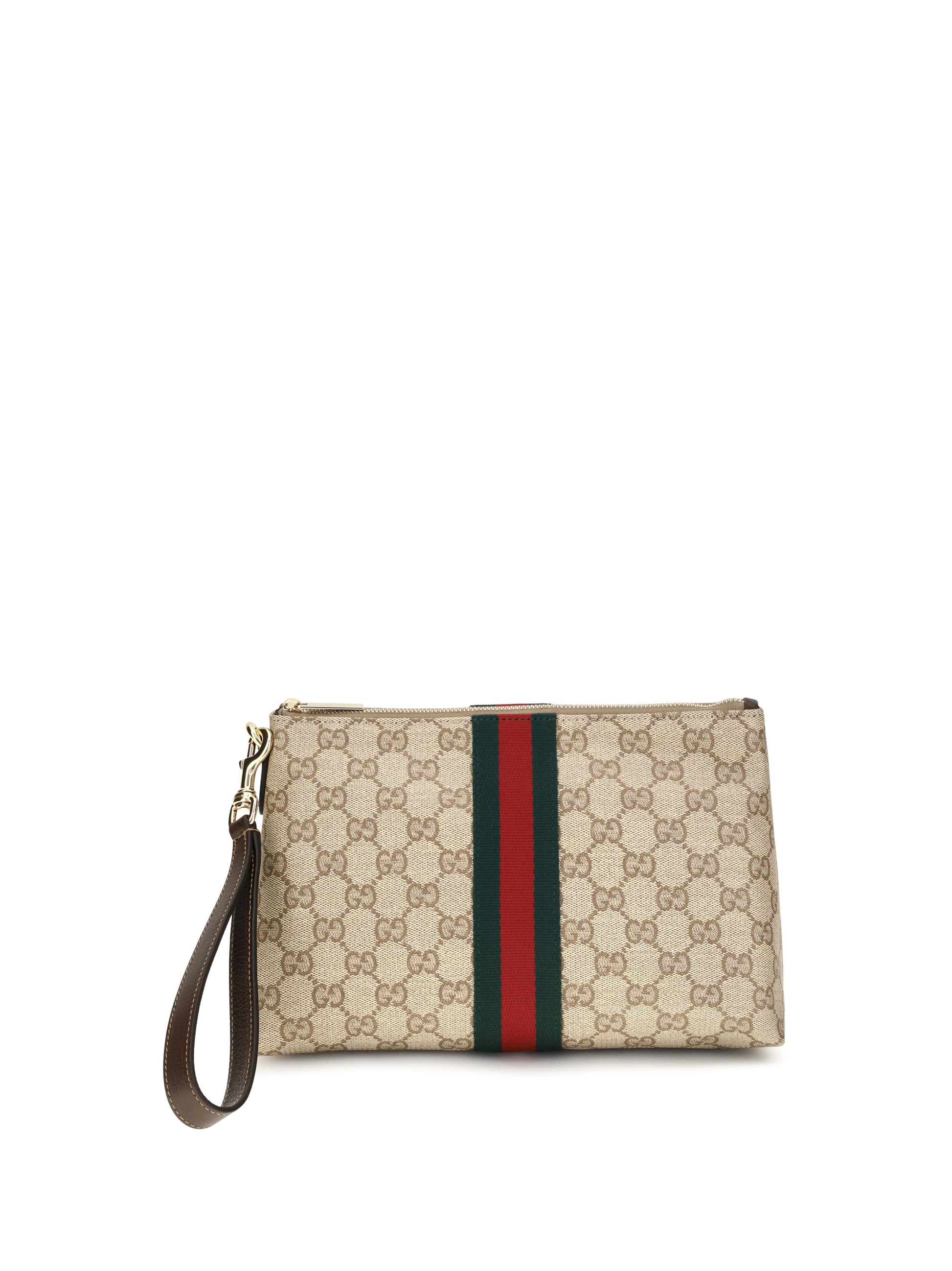 Gucci Men Small Gg Web Pouch GUCCI