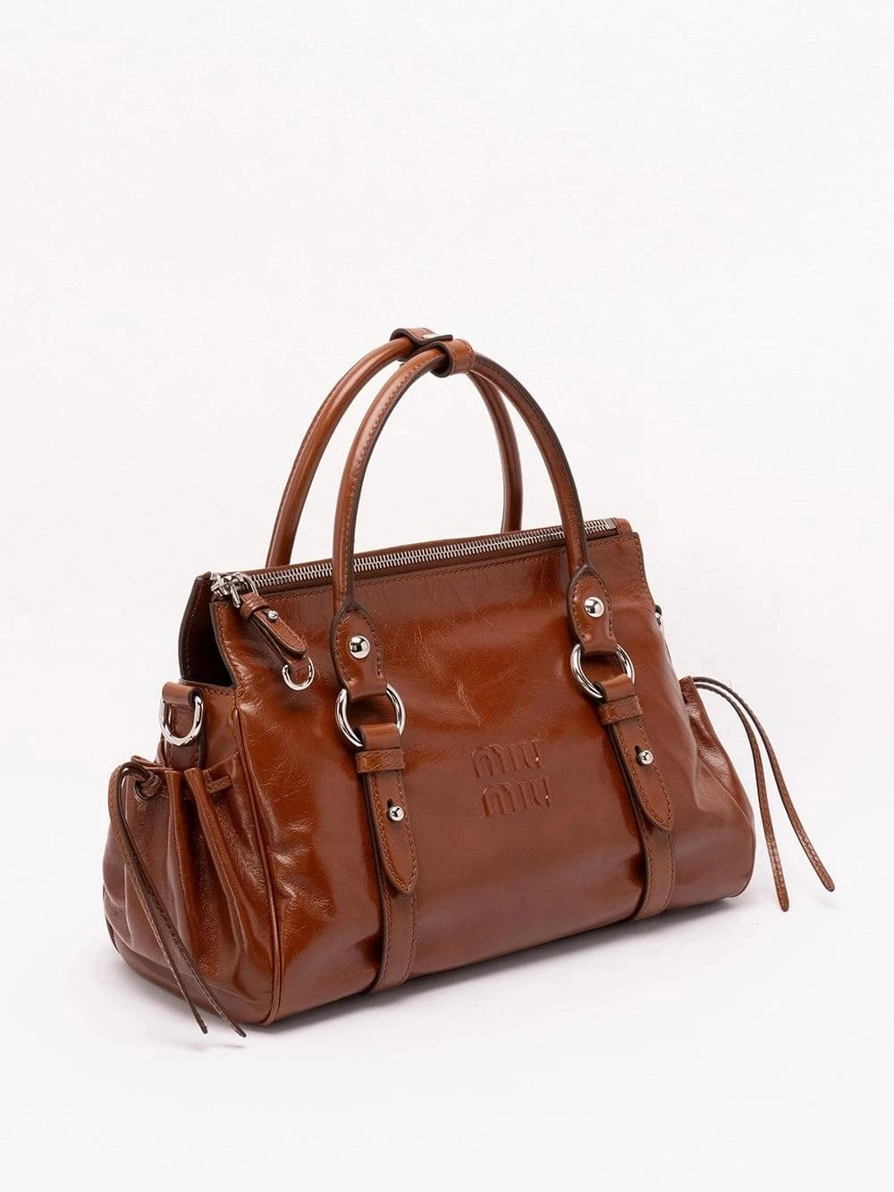 Miu Miu Women Shiny Leather Handbag MIU MIU