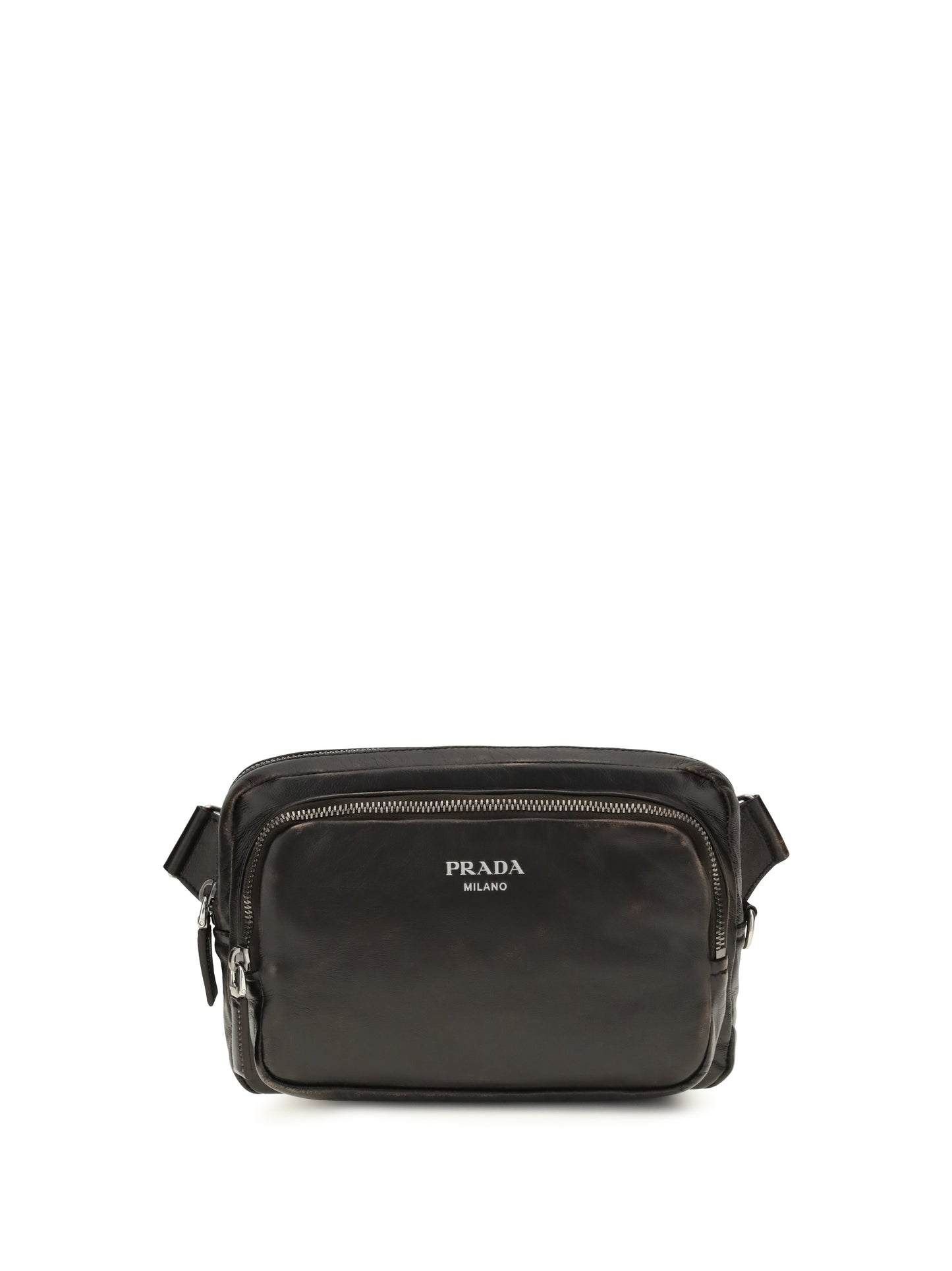 Prada Men Shoulder Bag In Aged-Effect Nappa Leather PRADA