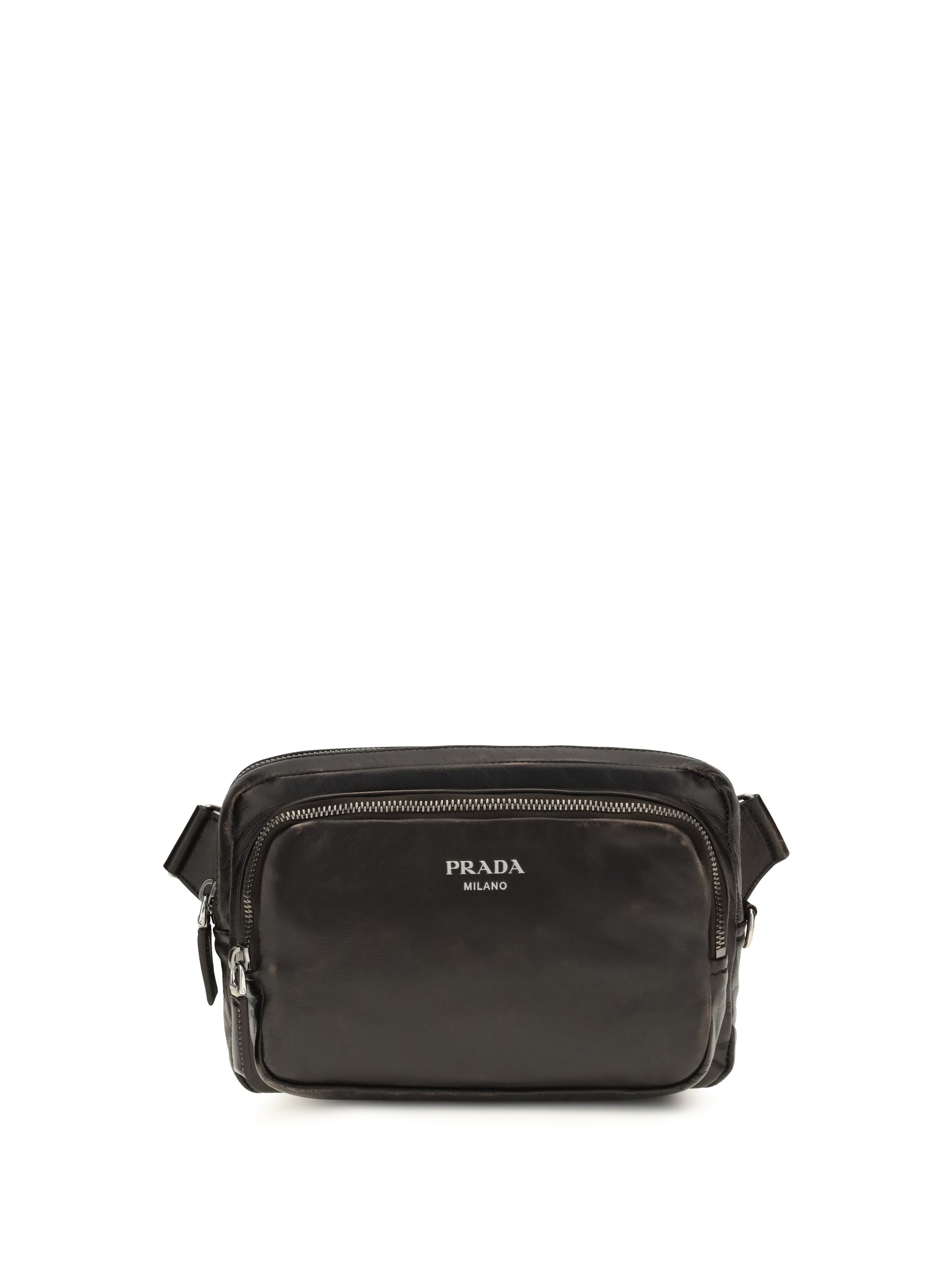 Prada Men Shoulder Bag In Aged-Effect Nappa Leather PRADA