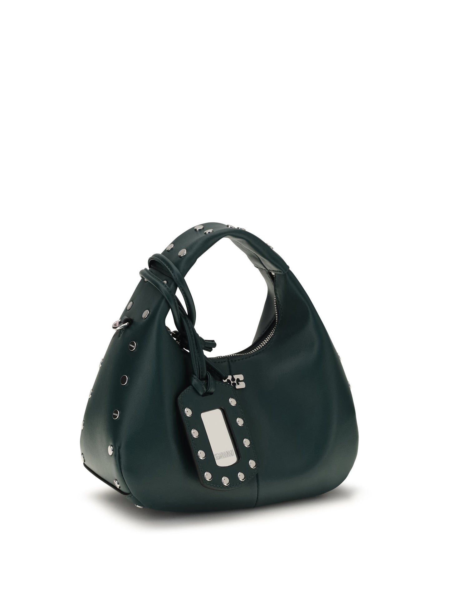 Ganni Women Mini Studded Hobo Handbag GANNI