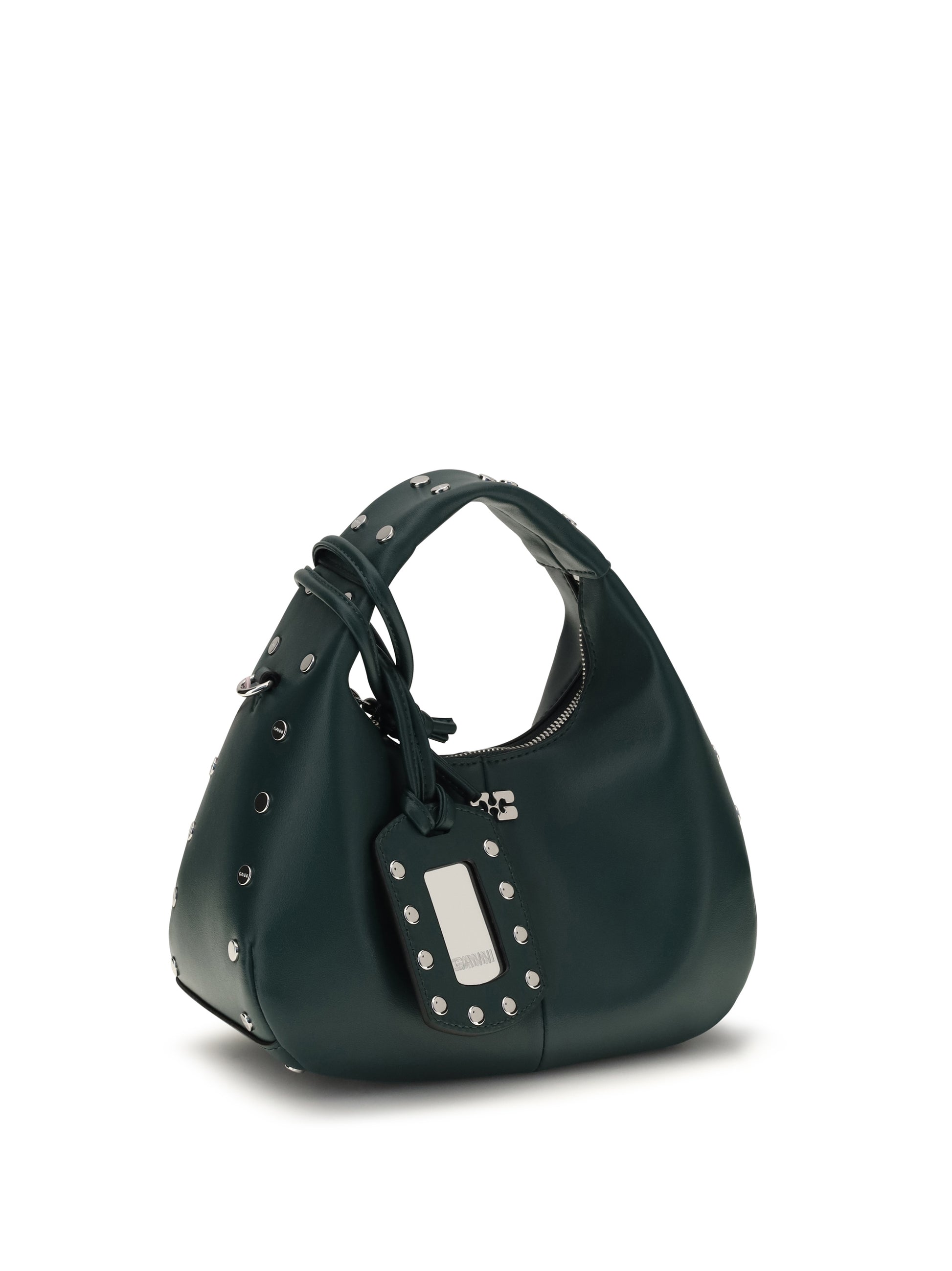 Ganni Women Mini Studded Hobo Handbag GANNI