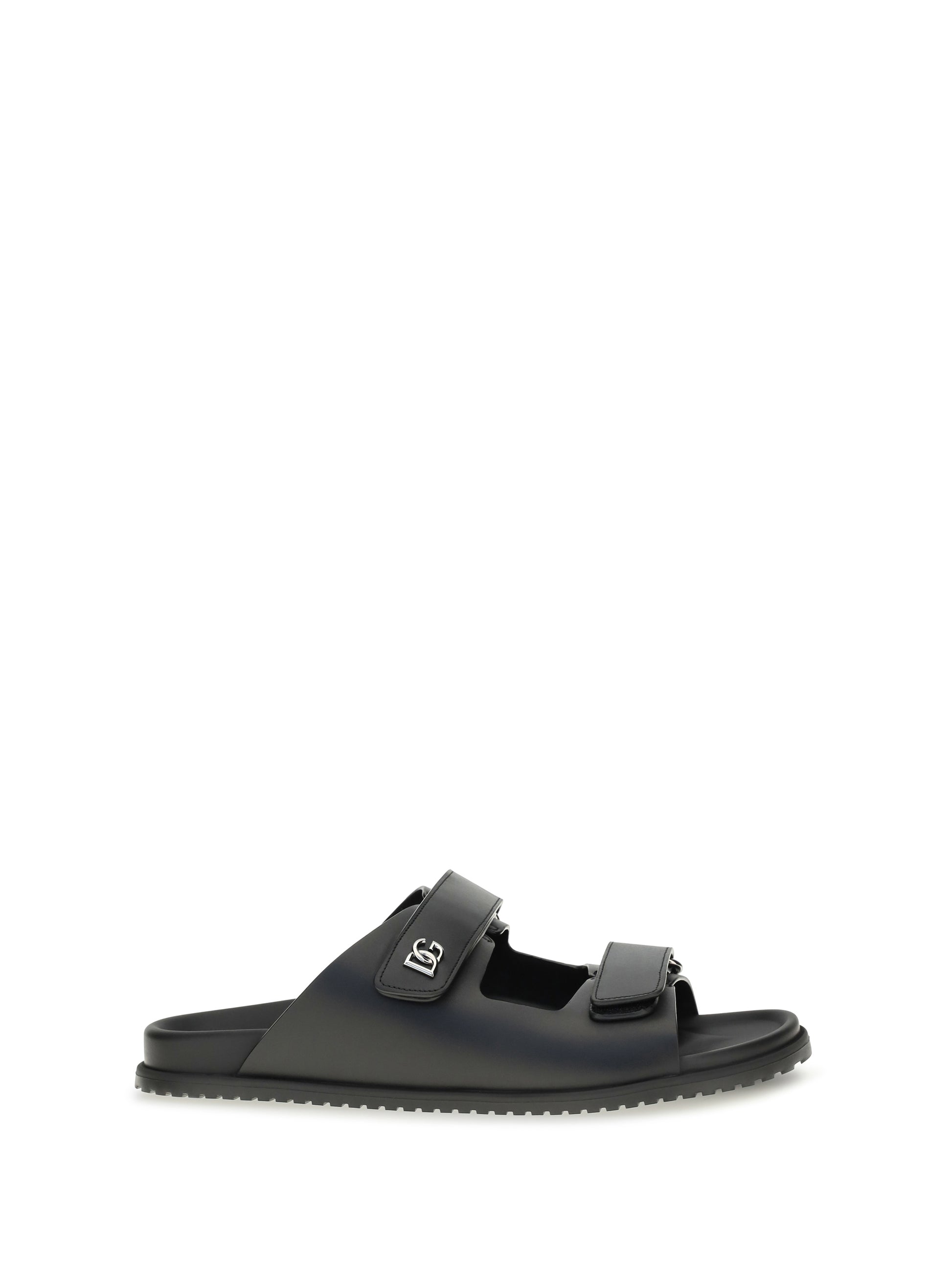 Dolce & Gabbana Men Calfskin Leather Sandals DOLCE & GABBANA