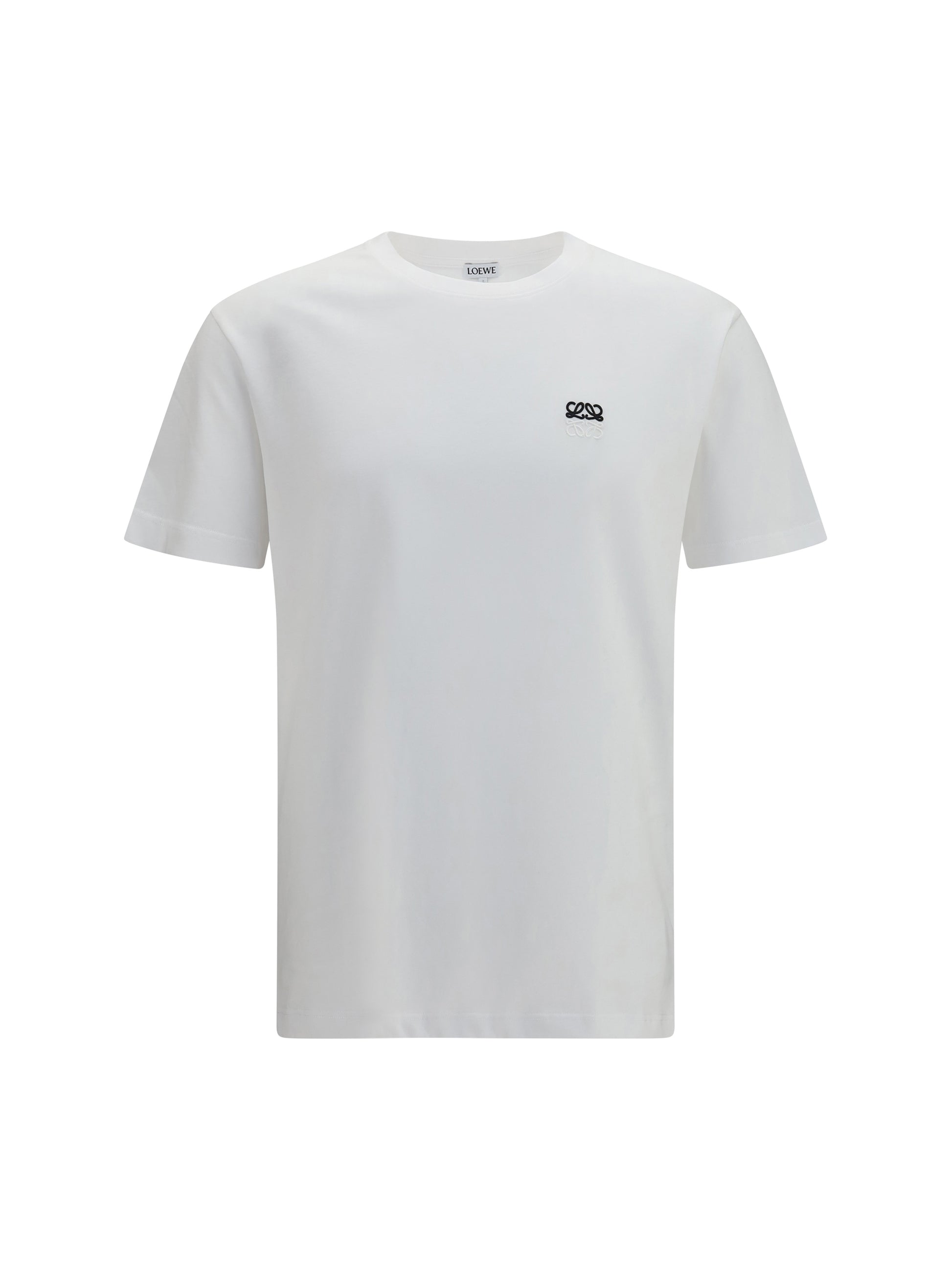 Loewe Men Cotton T-Shirt With Embroidered Logo LOEWE