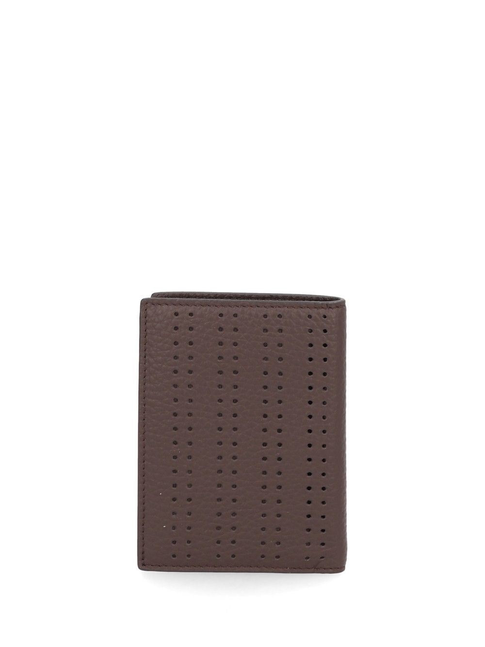 Valentino Garavani Men Vlogo Signature Perforated Leather Card Holder VALENTINO GARAVANI