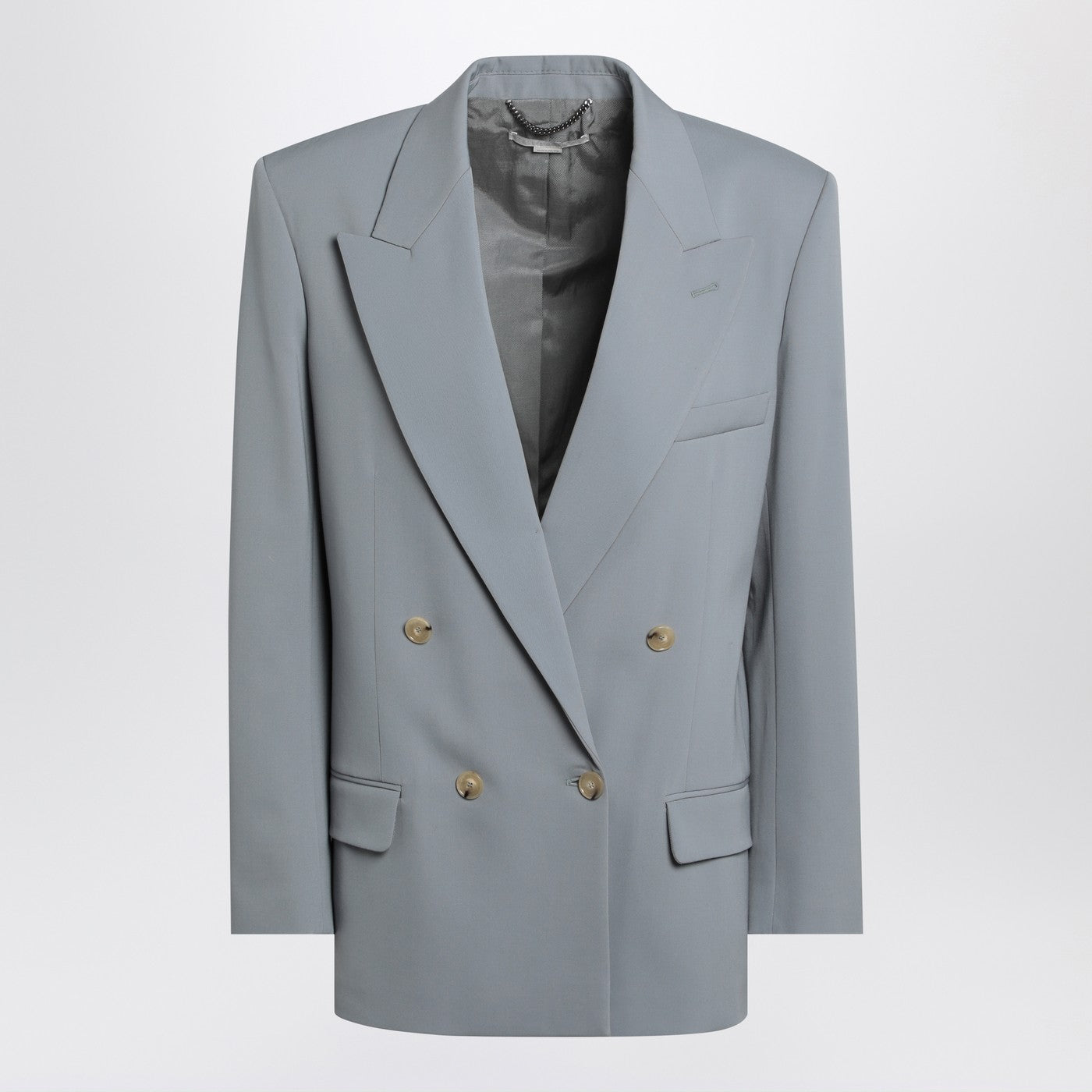 Stella Mccartney Light Grey Wool Double-Breasted Jacket Women STELLA MCCARTNEY
