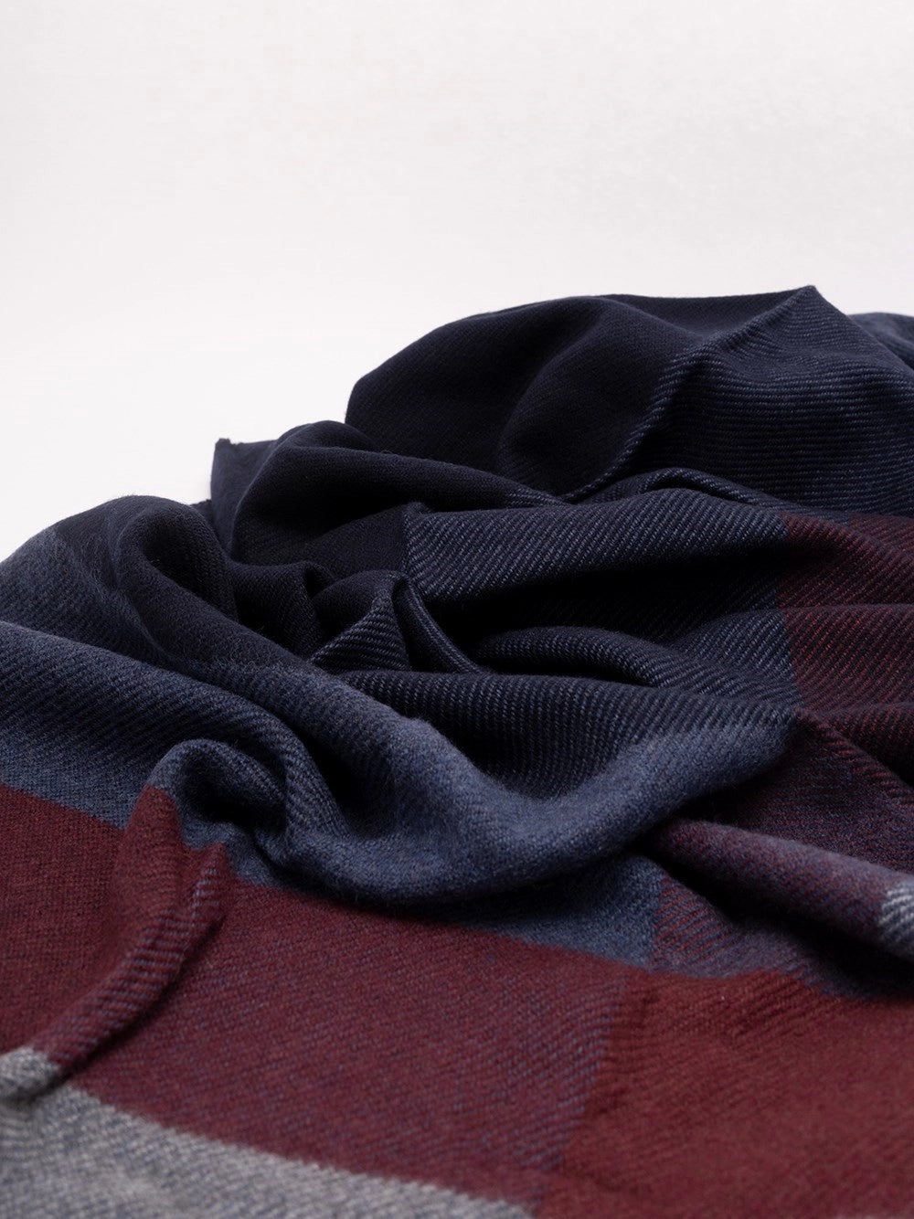 Brunello Cucinelli Men Wool And Cashmere Check Scarf BRUNELLO CUCINELLI