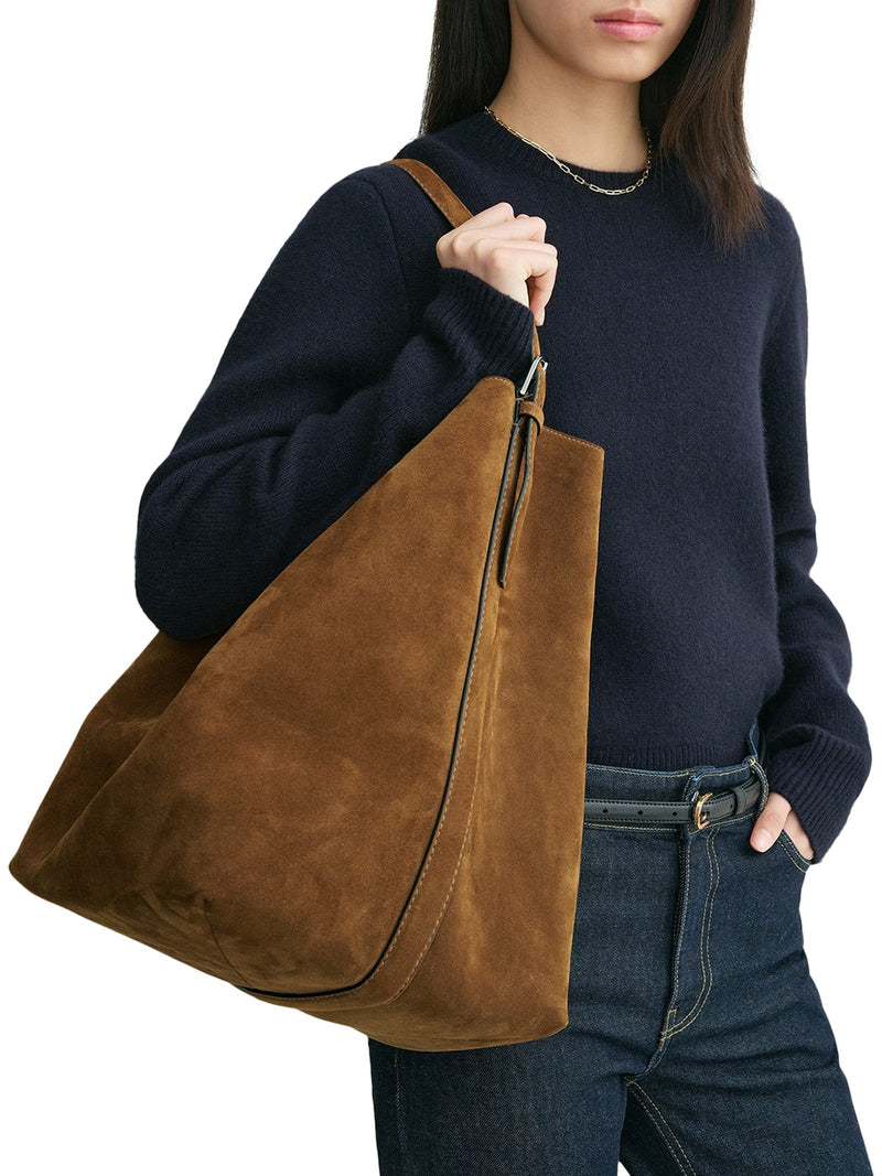 Toteme Women Belteg Tote Suede Bag TOTEME