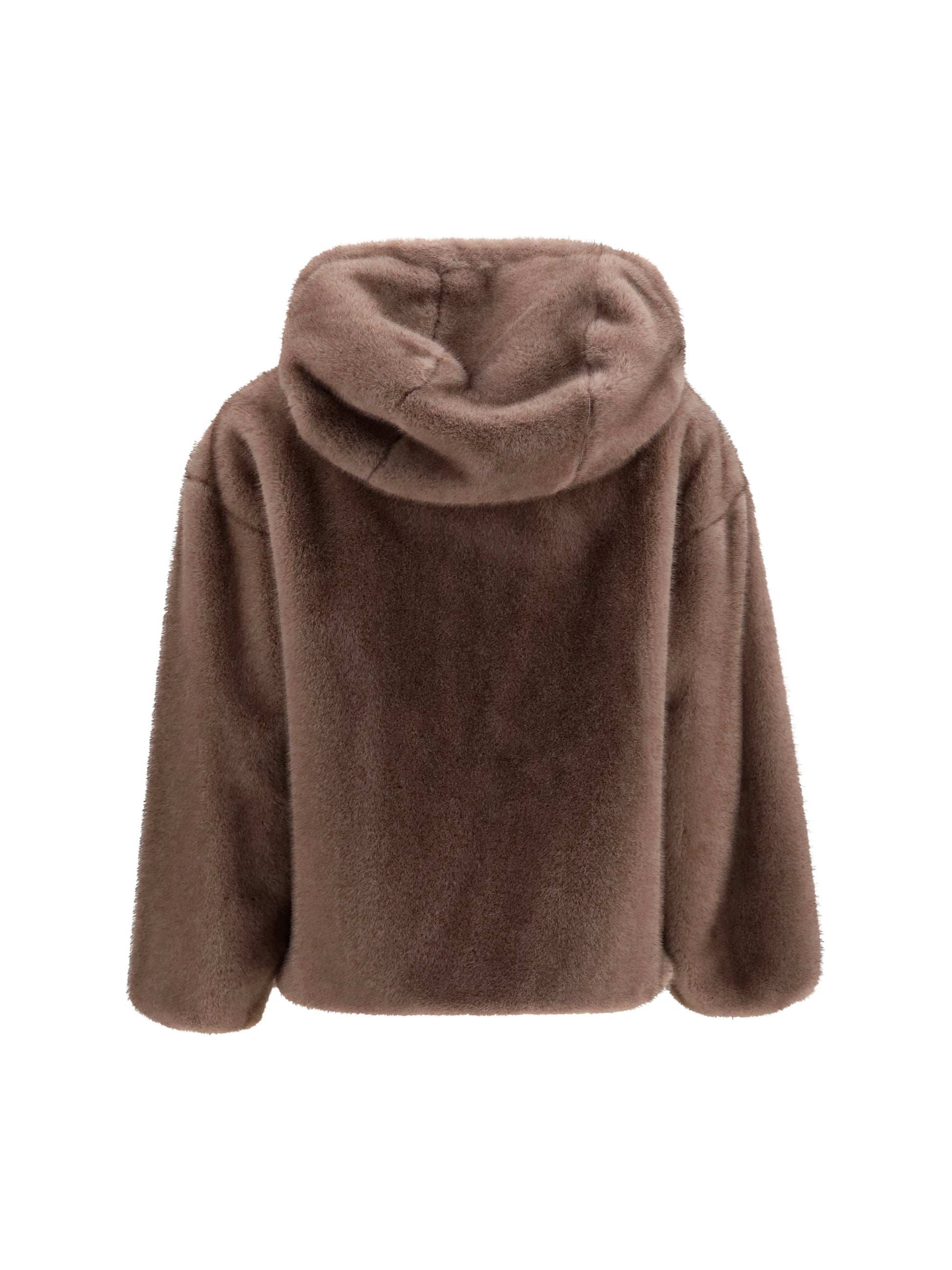 Herno Women Hooded Jacket In Eco-Fur HERNO