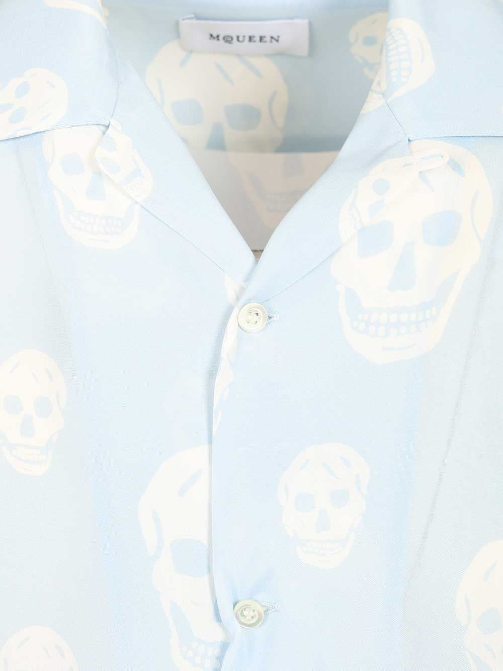 Mcqueen Men Printed Crepe De Chine Shirt ALEXANDER MCQUEEN