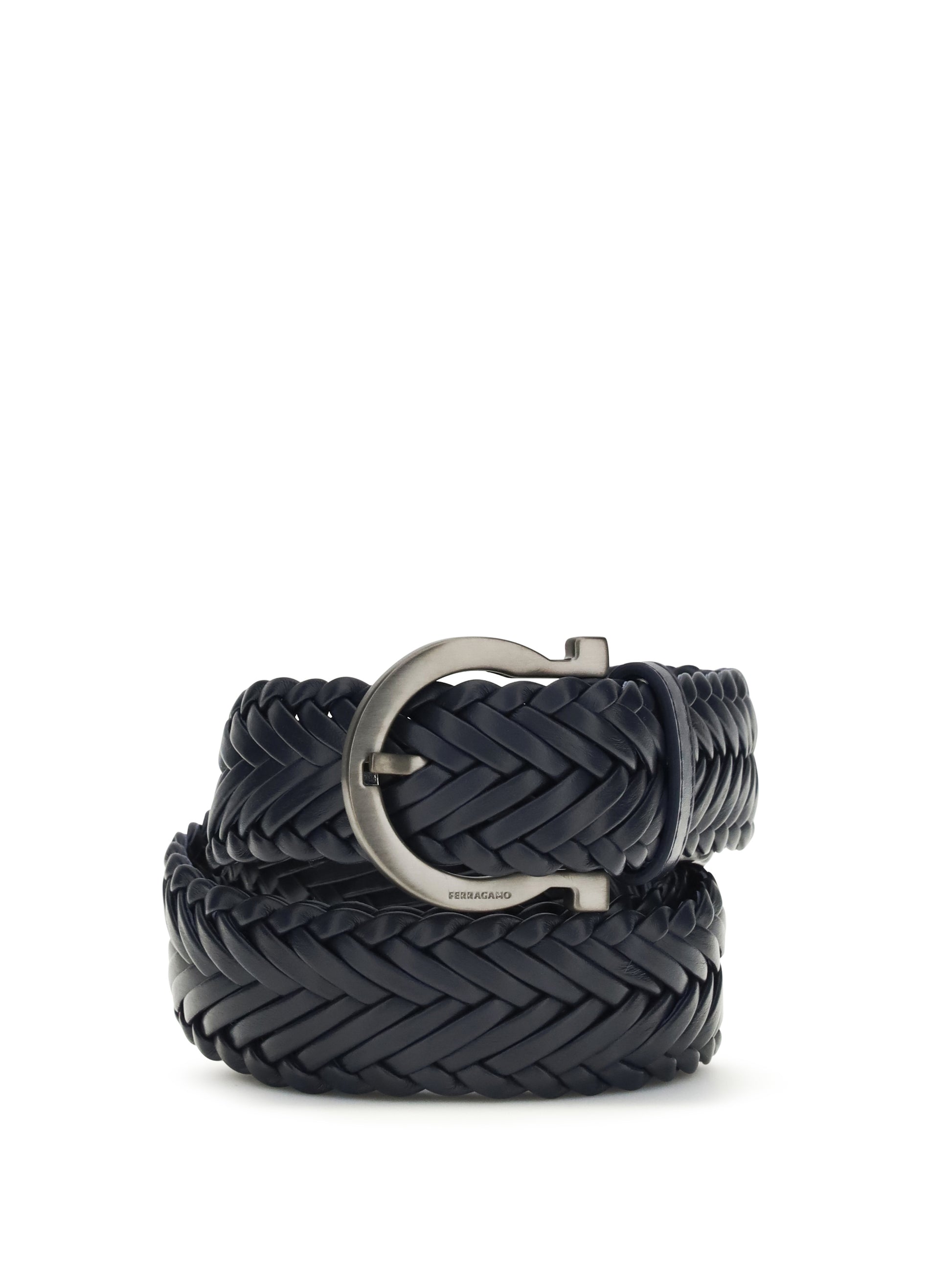 Ferragamo Men Braided Leather Belt FERRAGAMO