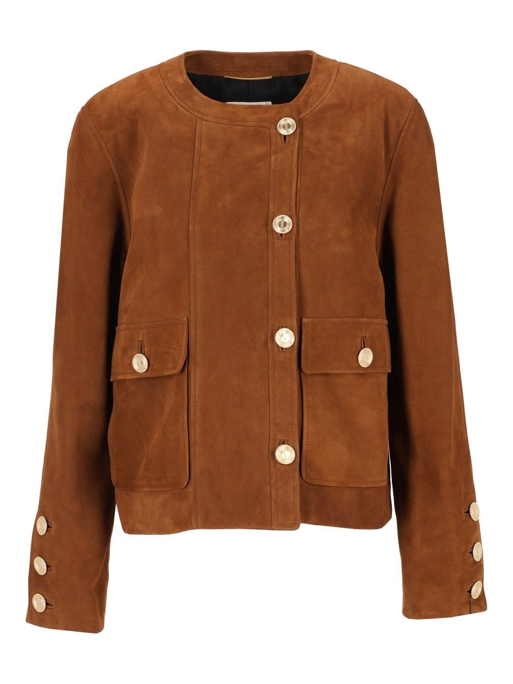 Saint Laurent Women Short Suede Jacket SAINT LAURENT