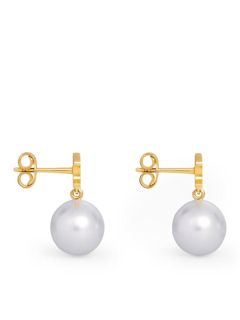Celine Women Les Perles Celine Earrings In Brass With Gold Finish And Glass Pearls CELINE