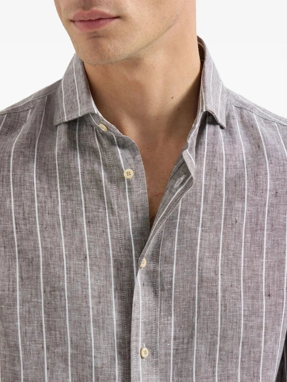 Brunello Cucinelli Men Linen Shirt BRUNELLO CUCINELLI
