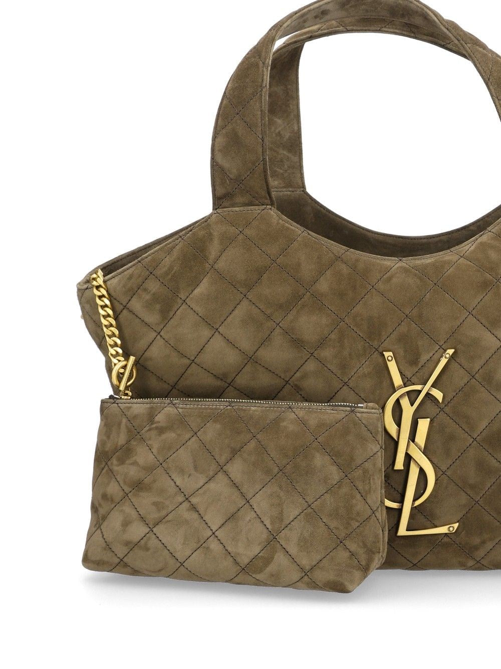 Saint Laurent Women Medium Icare Bag In Quilted Suede SAINT LAURENT