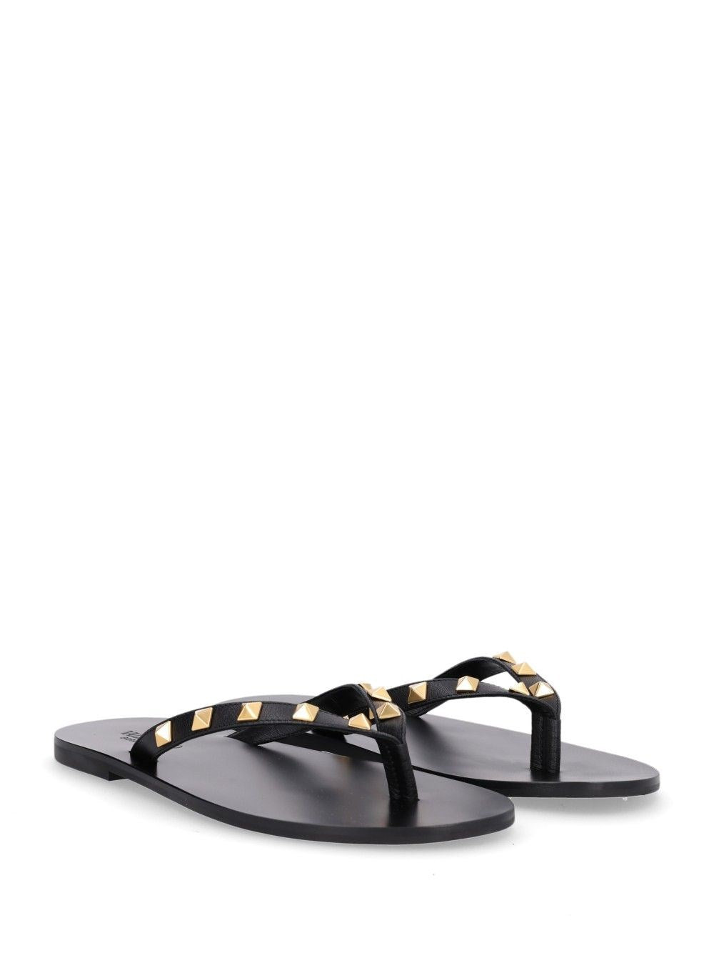 Valentino Garavani Men Rockstud Leather Thong Sandals VALENTINO GARAVANI