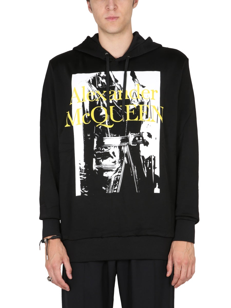 Alexander Mcqueen Men Sweatshirt With Atelier Print ALEXANDER MCQUEEN