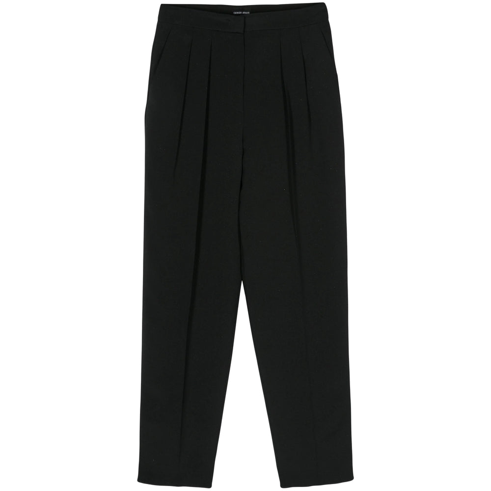 Giorgio Armani Black Trousers - Tapered Trousers Women Giorgio Armani