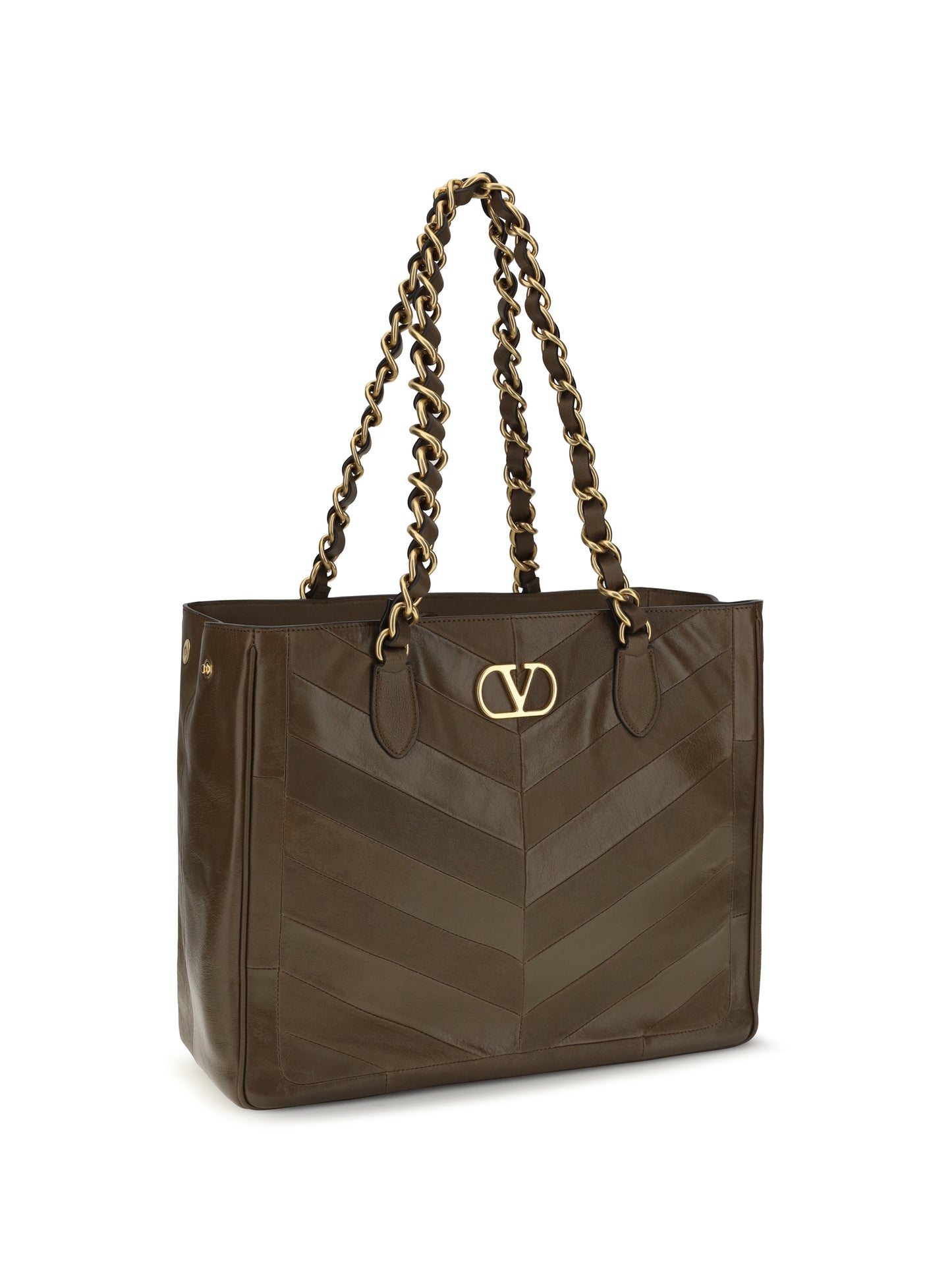 Valentino Garavani Women Laseine Chevron Nappa Shopping Bag VALENTINO GARAVANI