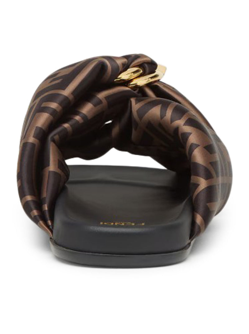 Fendi Women Fendi Feel Sandals In Satin Ff FENDI