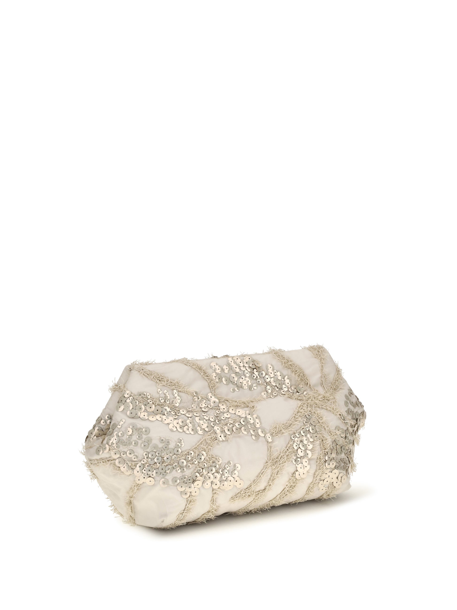 Brunello Cucinelli Women Embroidered Silk Organza Clutch BRUNELLO CUCINELLI