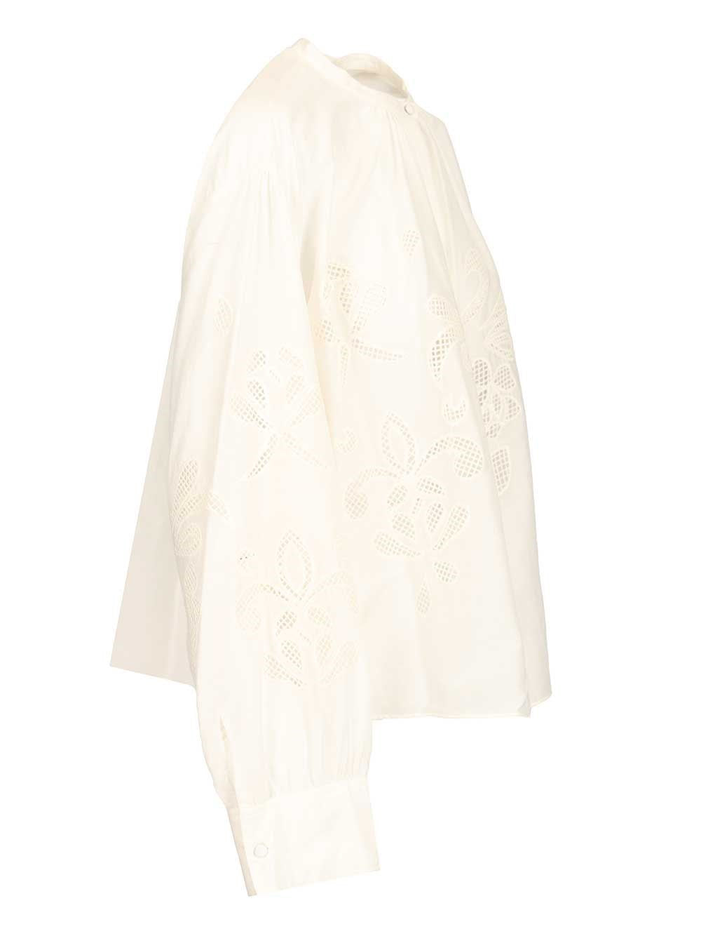Forte_Forte Women "Lunamaris" Embroidery Co/Se Voile Bohemian Shirt FORTE FORTE