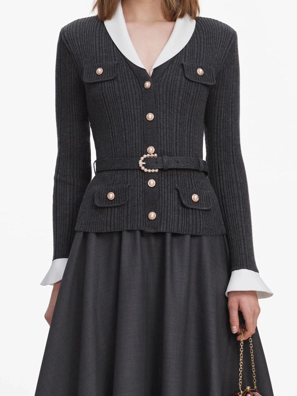 Self-Portrait Women Knit Midi Dress