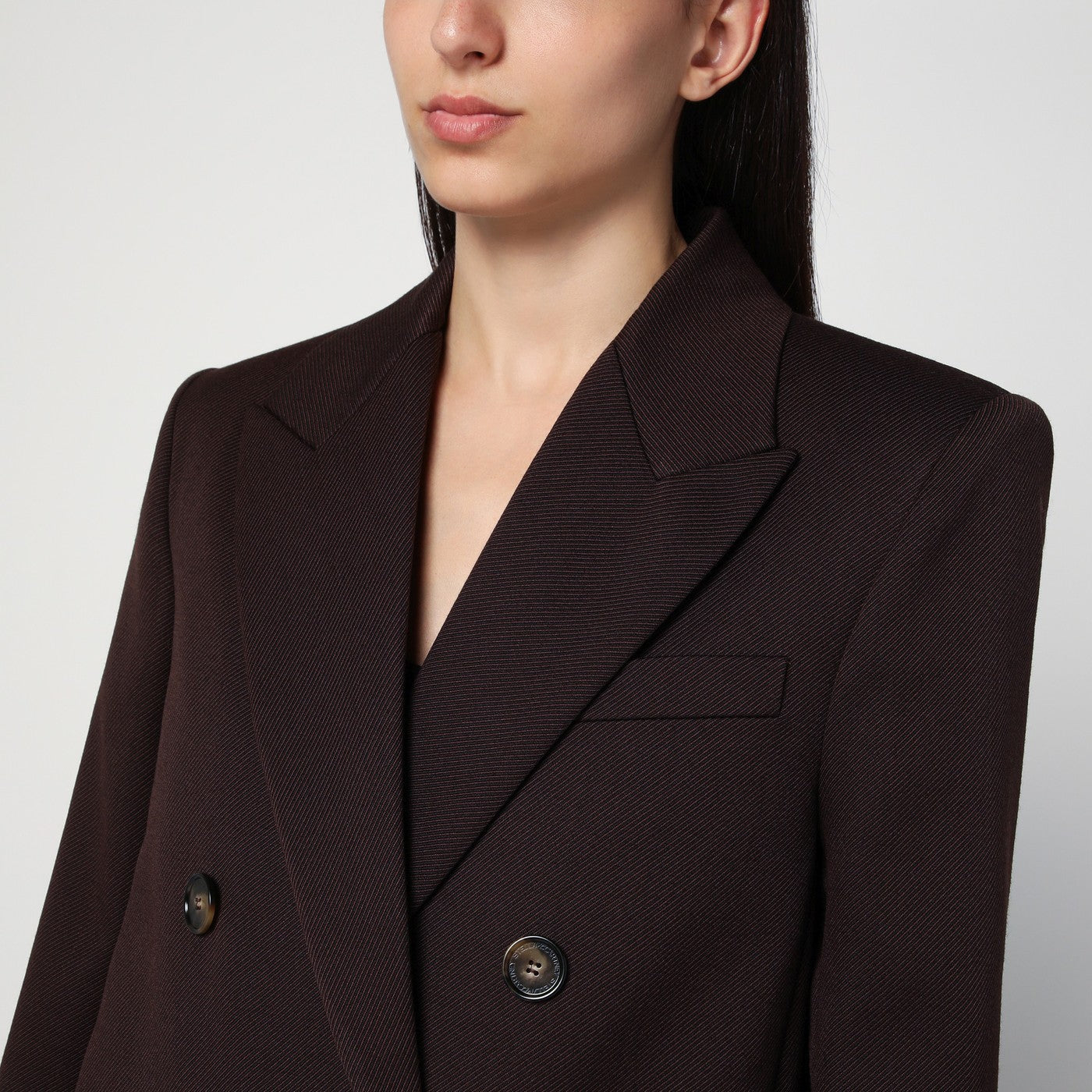 Stella Mccartney Double-Breasted Plum Wool Coat Women STELLA MCCARTNEY
