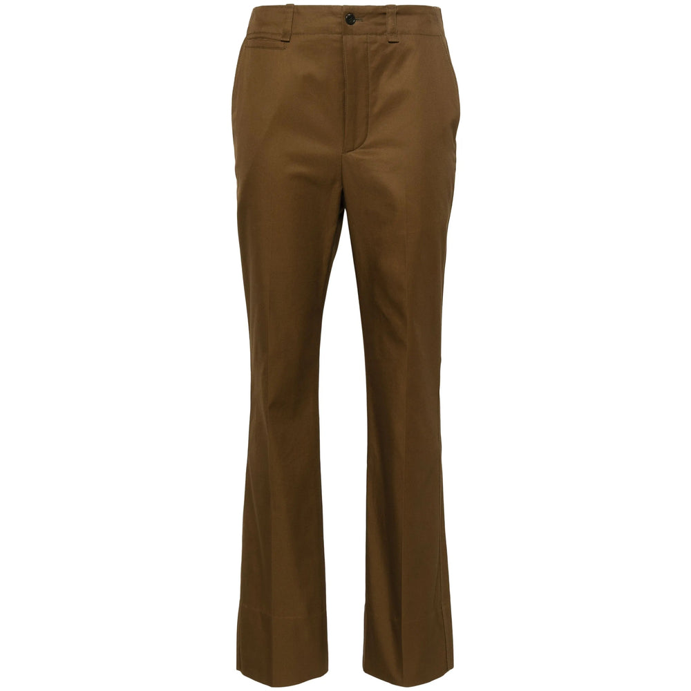 Saint Laurent Brown Trousers - Straight Trousers Women SAINT LAURENT