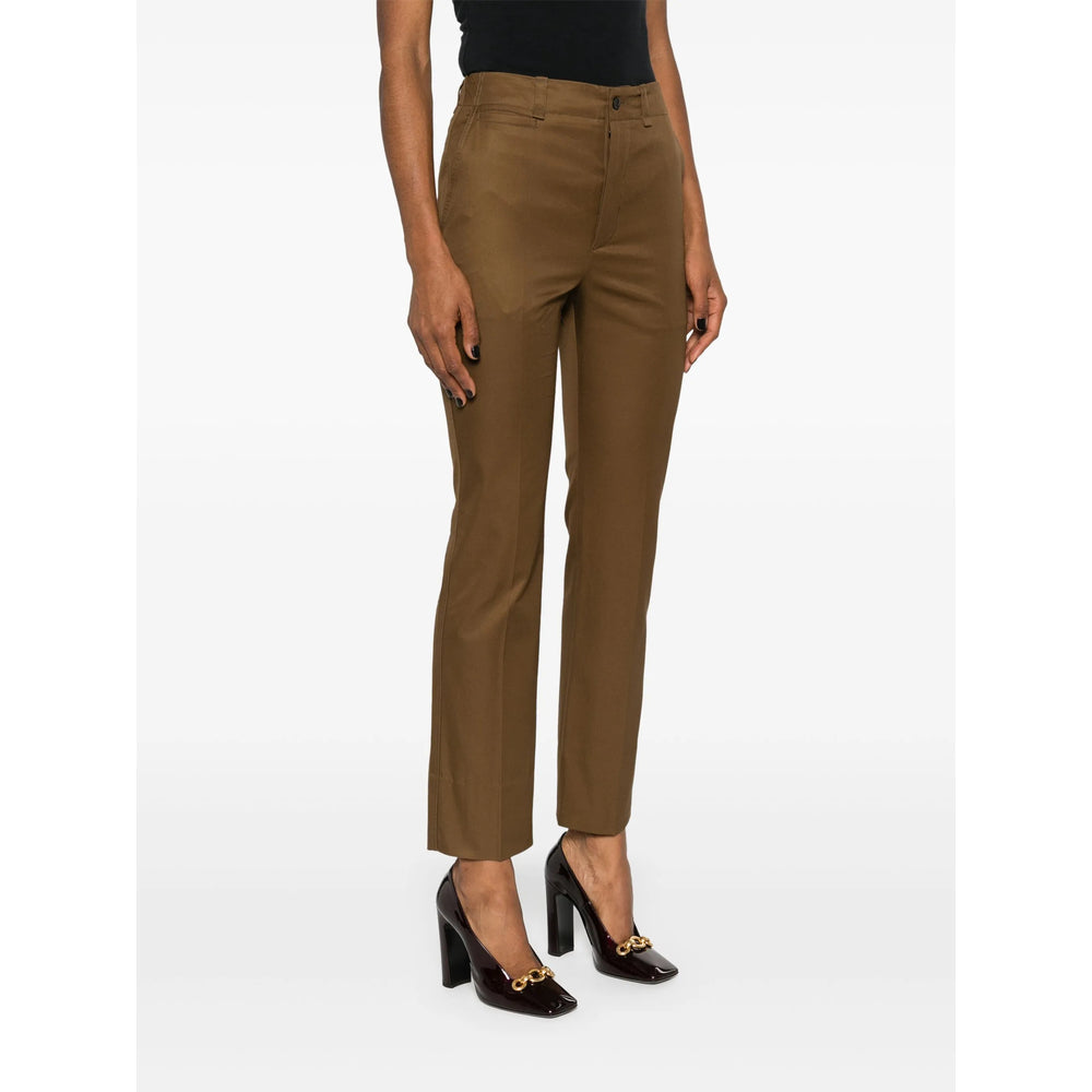 Saint Laurent Brown Trousers - Straight Trousers Women SAINT LAURENT