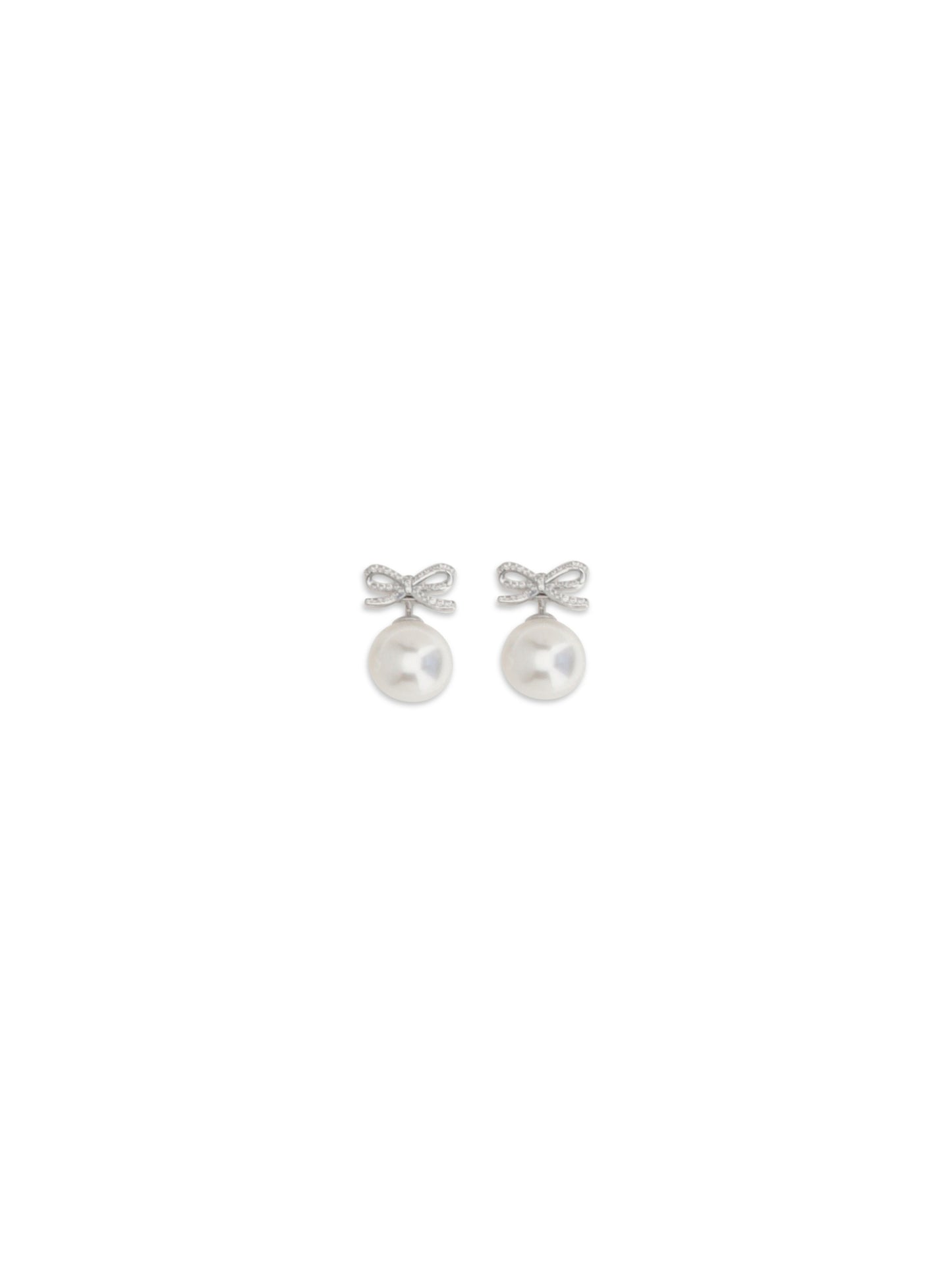 Self-Portrait Women Crystal Bow Earrings With Pearl SELF-PORTRAIT