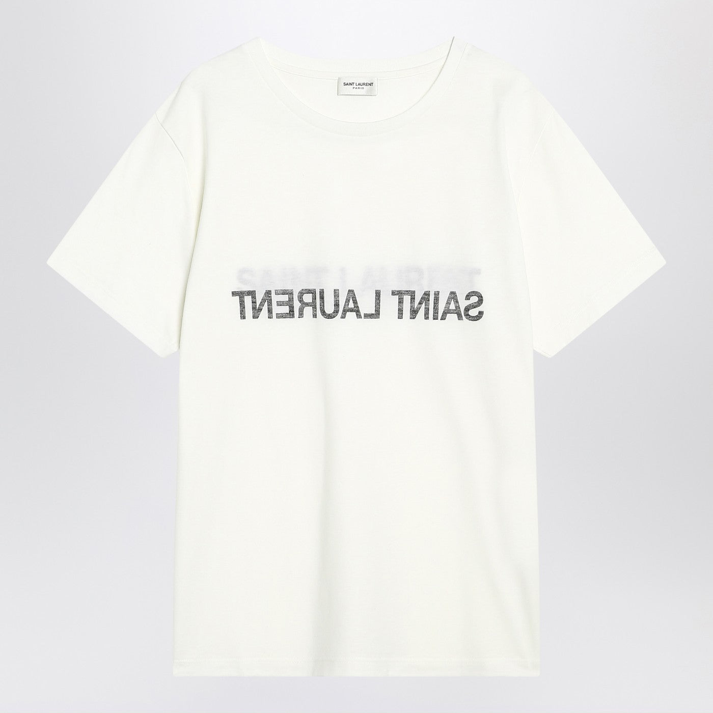 Saint Laurent White Cotton Crew-Neck T-Shirt Men SAINT LAURENT