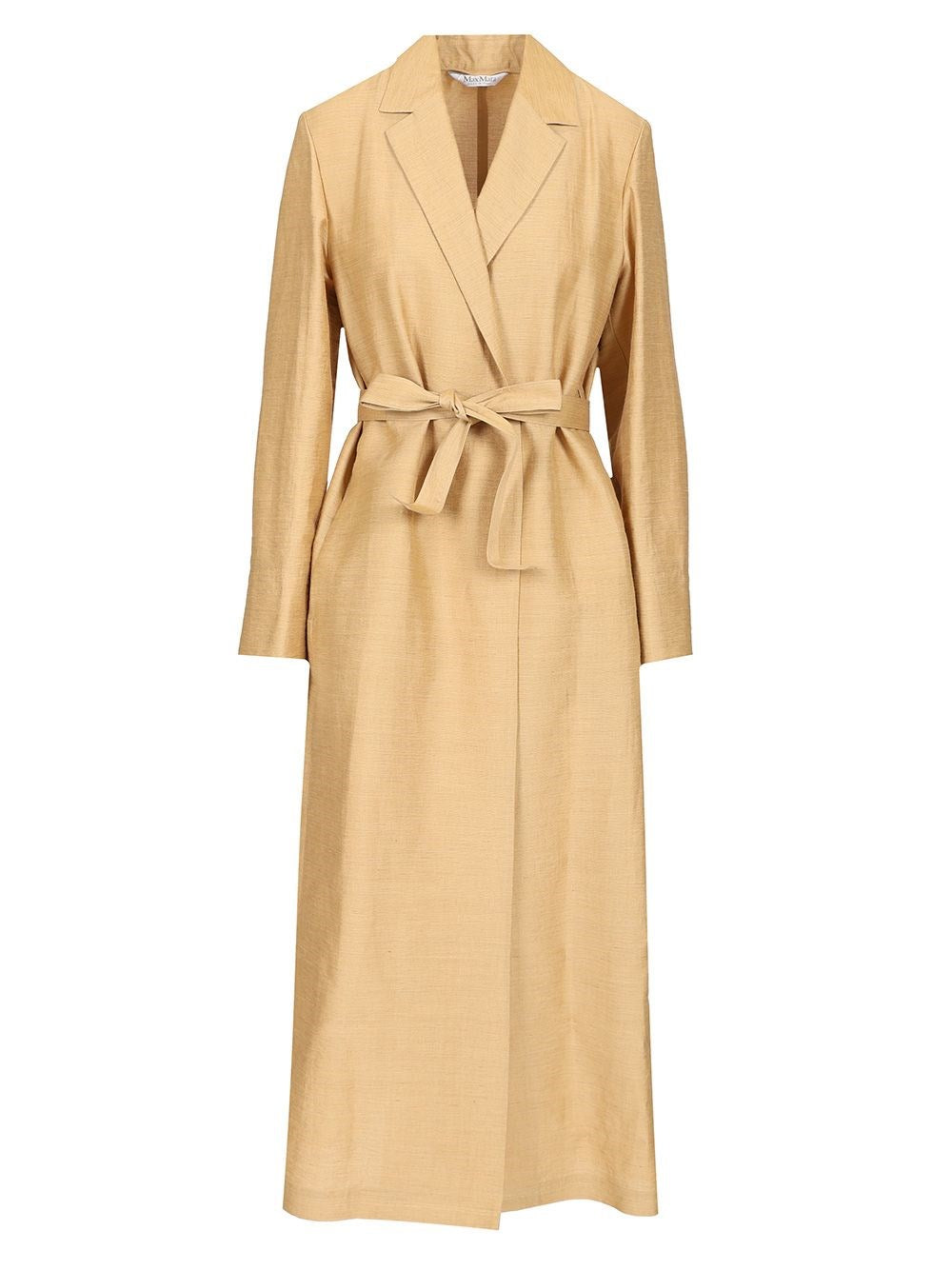 Max Mara Women Linen And Silk Canvas Overcoat MAX MARA
