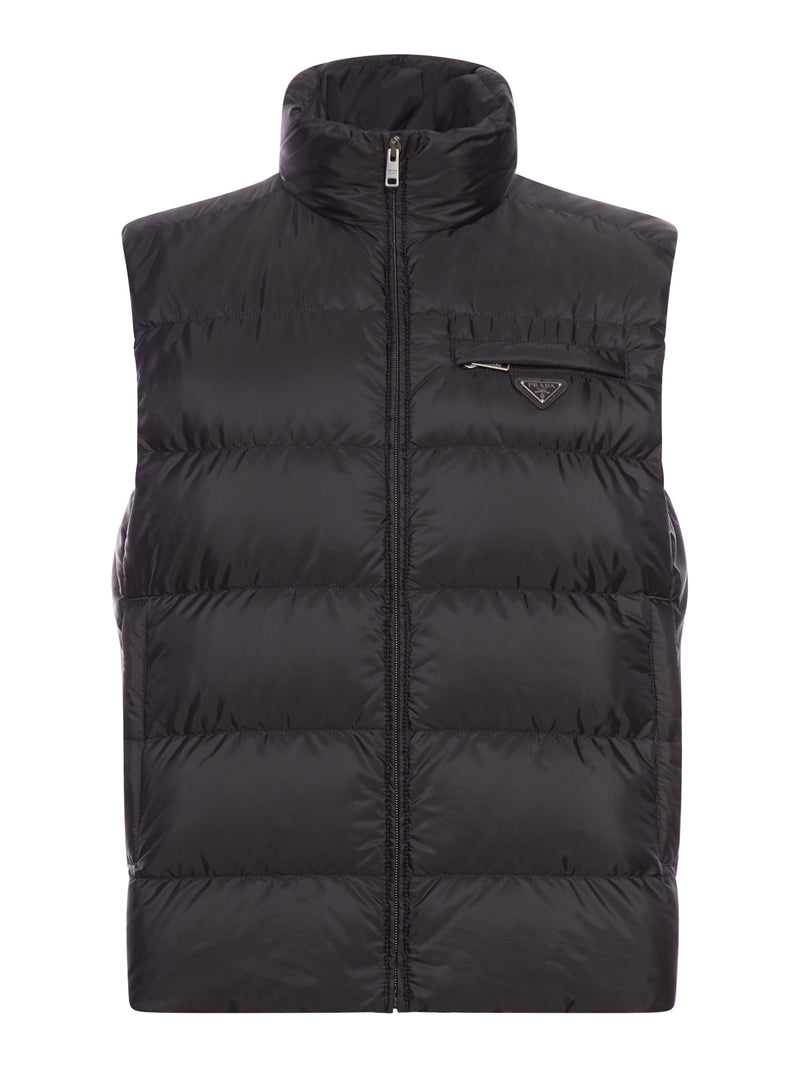 Prada Men Padded Feather Jacket In Re-Nylon PRADA