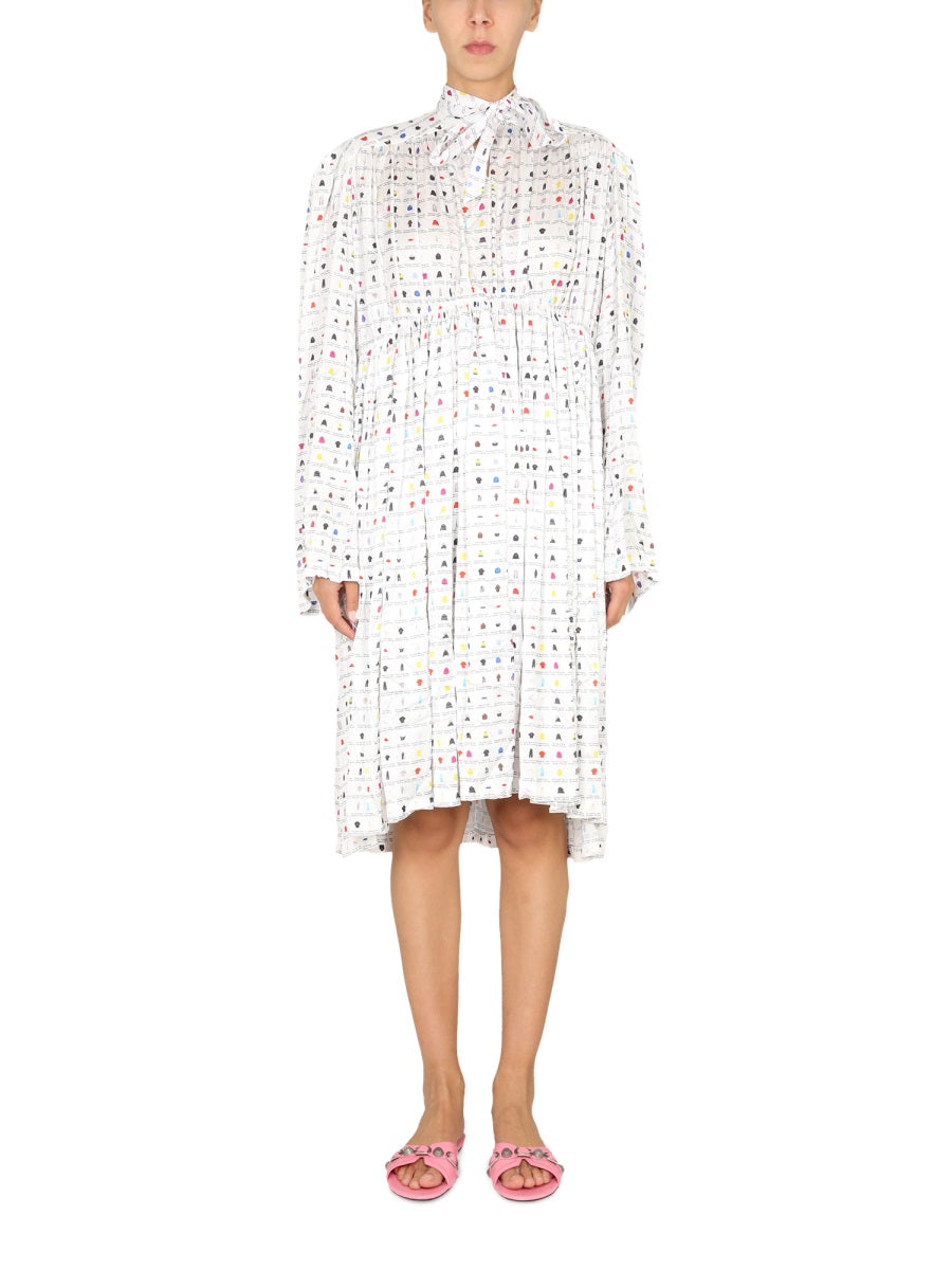 Balenciaga Women "Paper Crush Floral" Dress BALENCIAGA