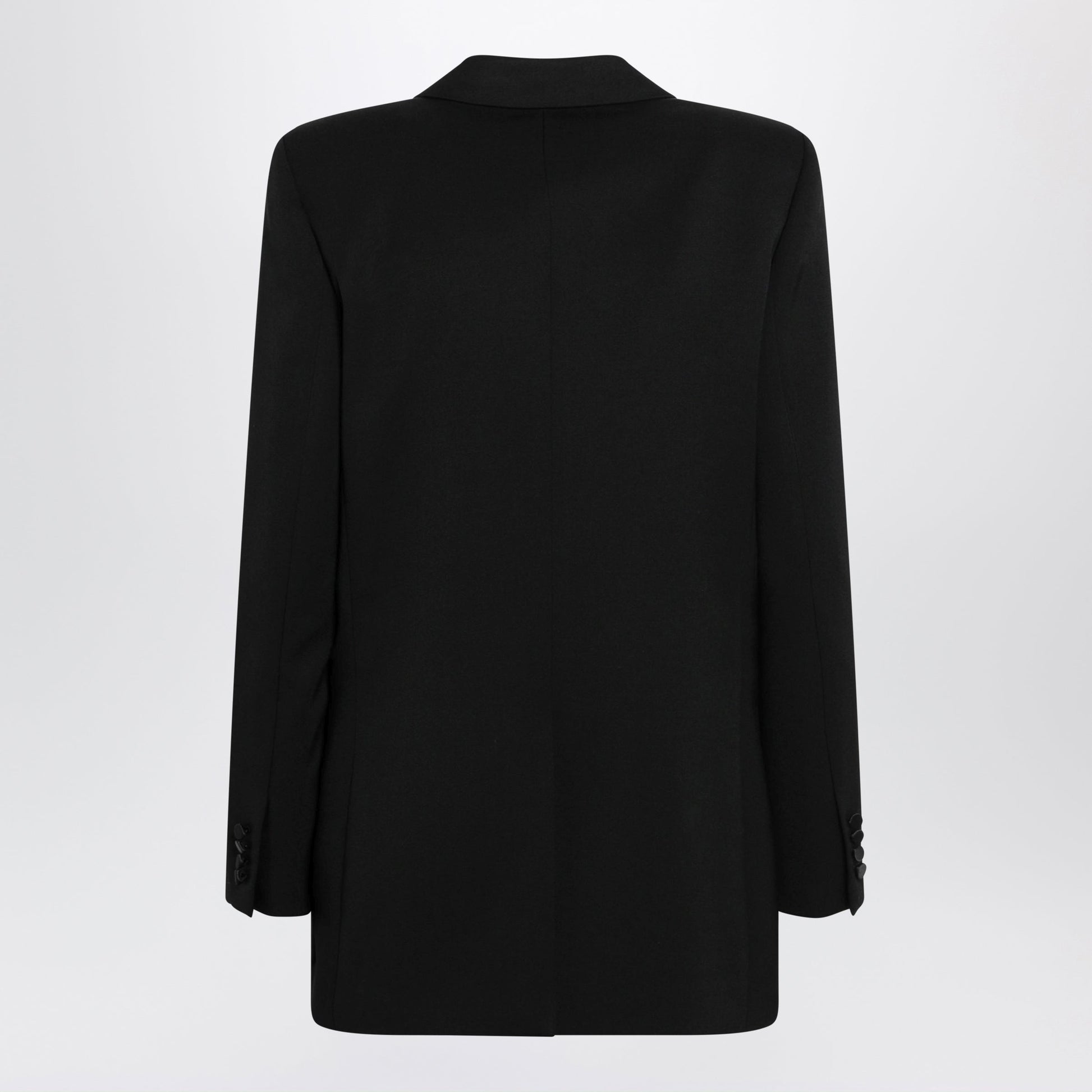 Saint Laurent Double-Breasted Wool Blazer In Black Women SAINT LAURENT