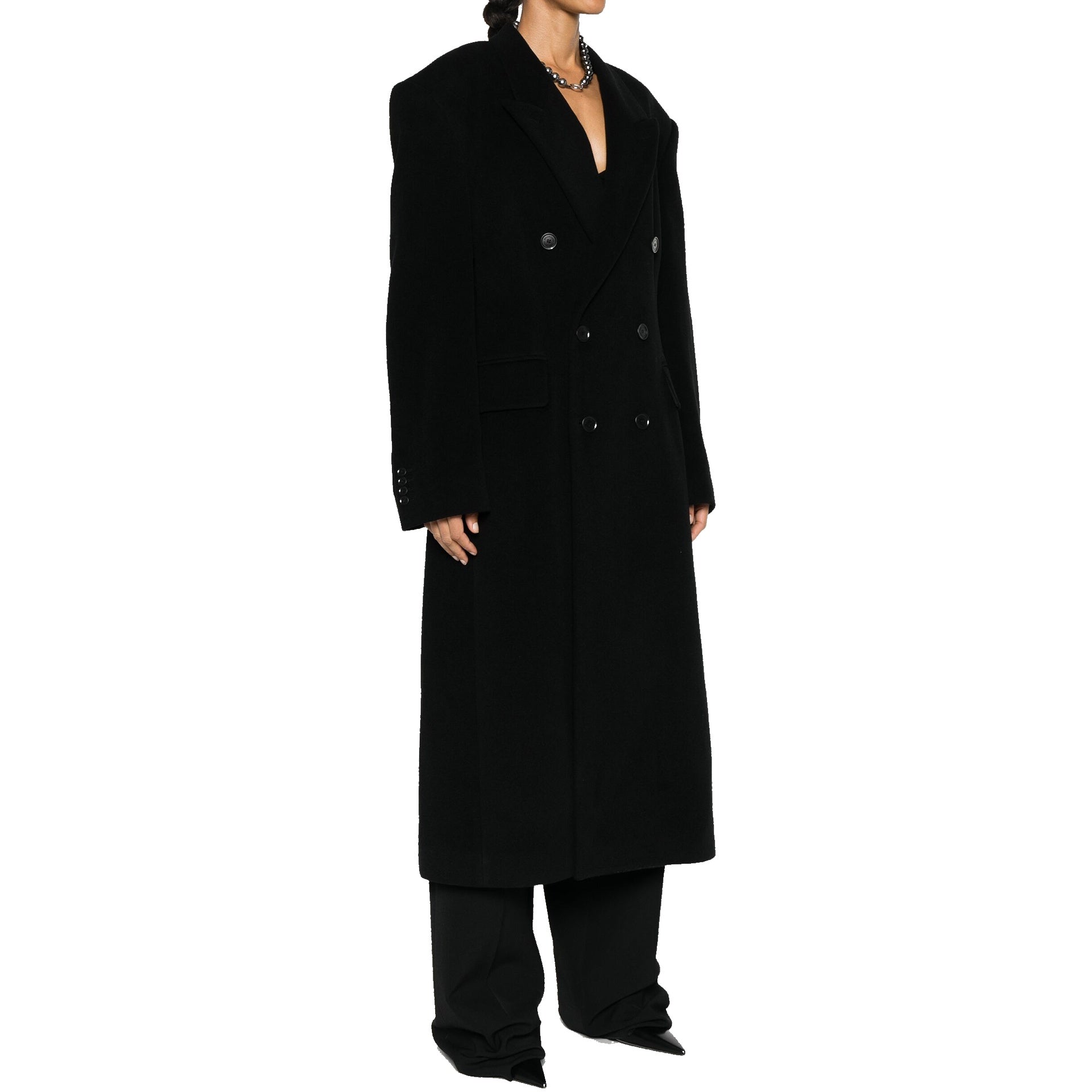 Balenciaga Cashmere And Wool Cinched Coat Women BALENCIAGA