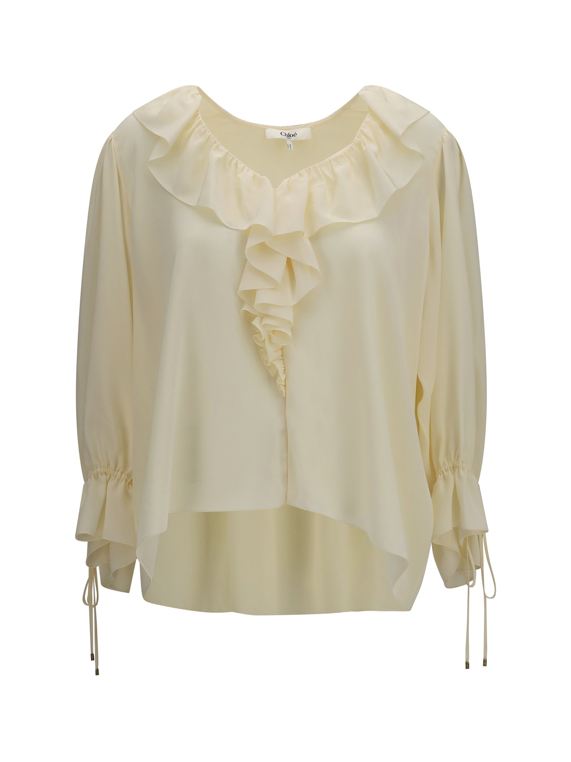 Chloé Women Ruffled V-Neck Shirt CHLOE