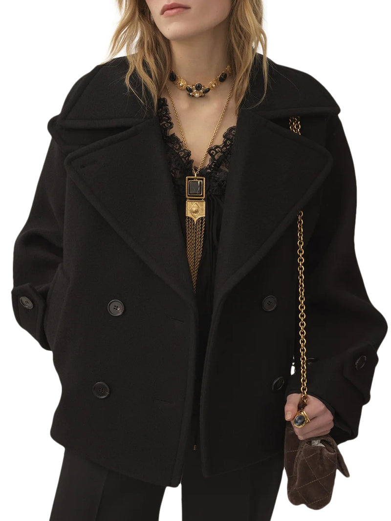 Chloe` Women Oversized Short Wool Coat CHLOE