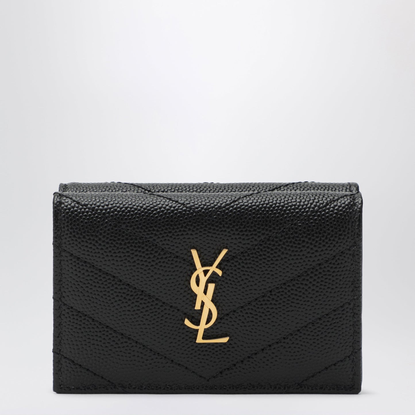 Saint Laurent Black Cassandre Matelasse Compact Wallet Women SAINT LAURENT