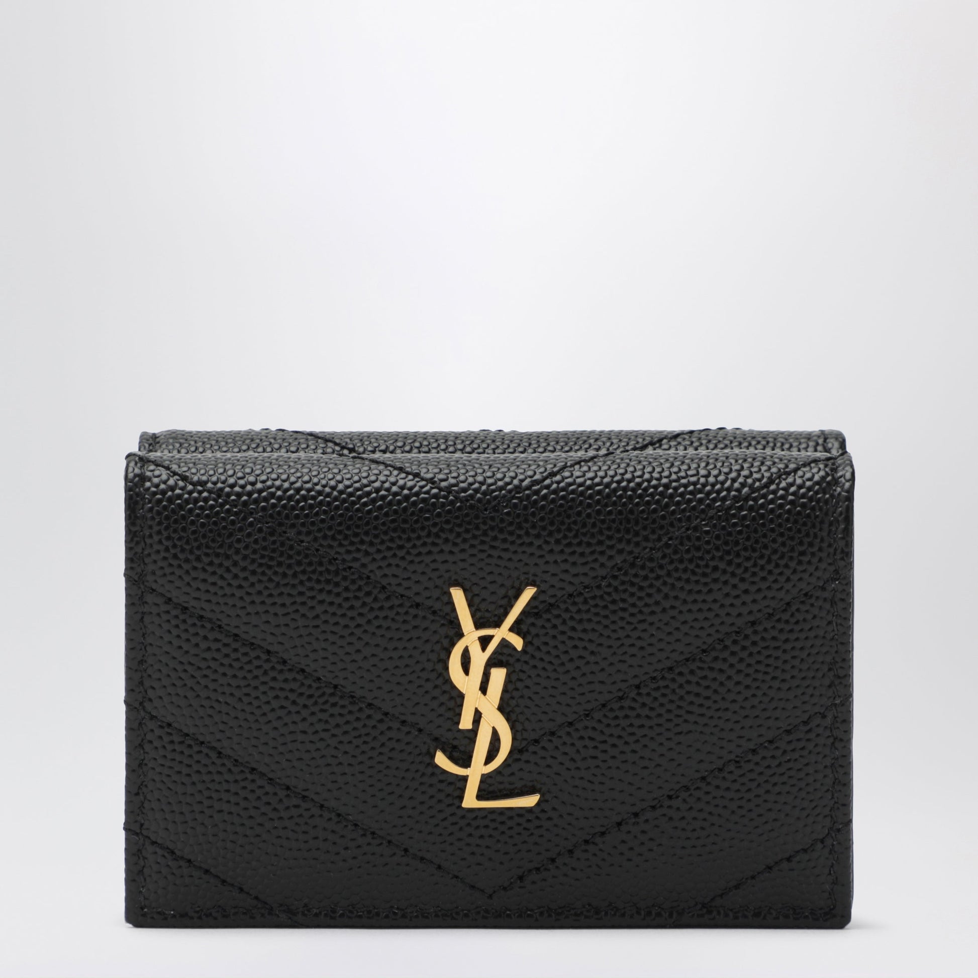 Saint Laurent Black Cassandre Matelasse Compact Wallet Women SAINT LAURENT