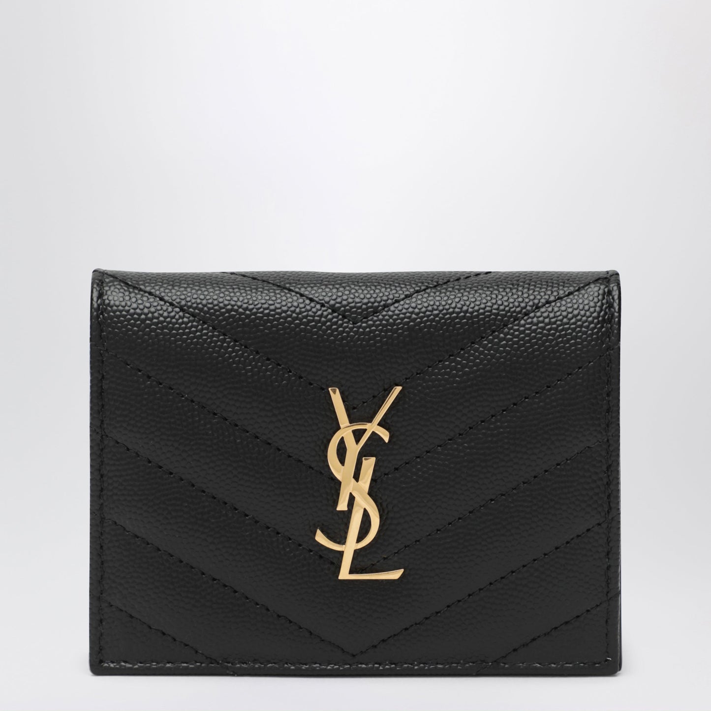 Saint Laurent Black Cassandre Matelasse Flap Card Holder Women SAINT LAURENT