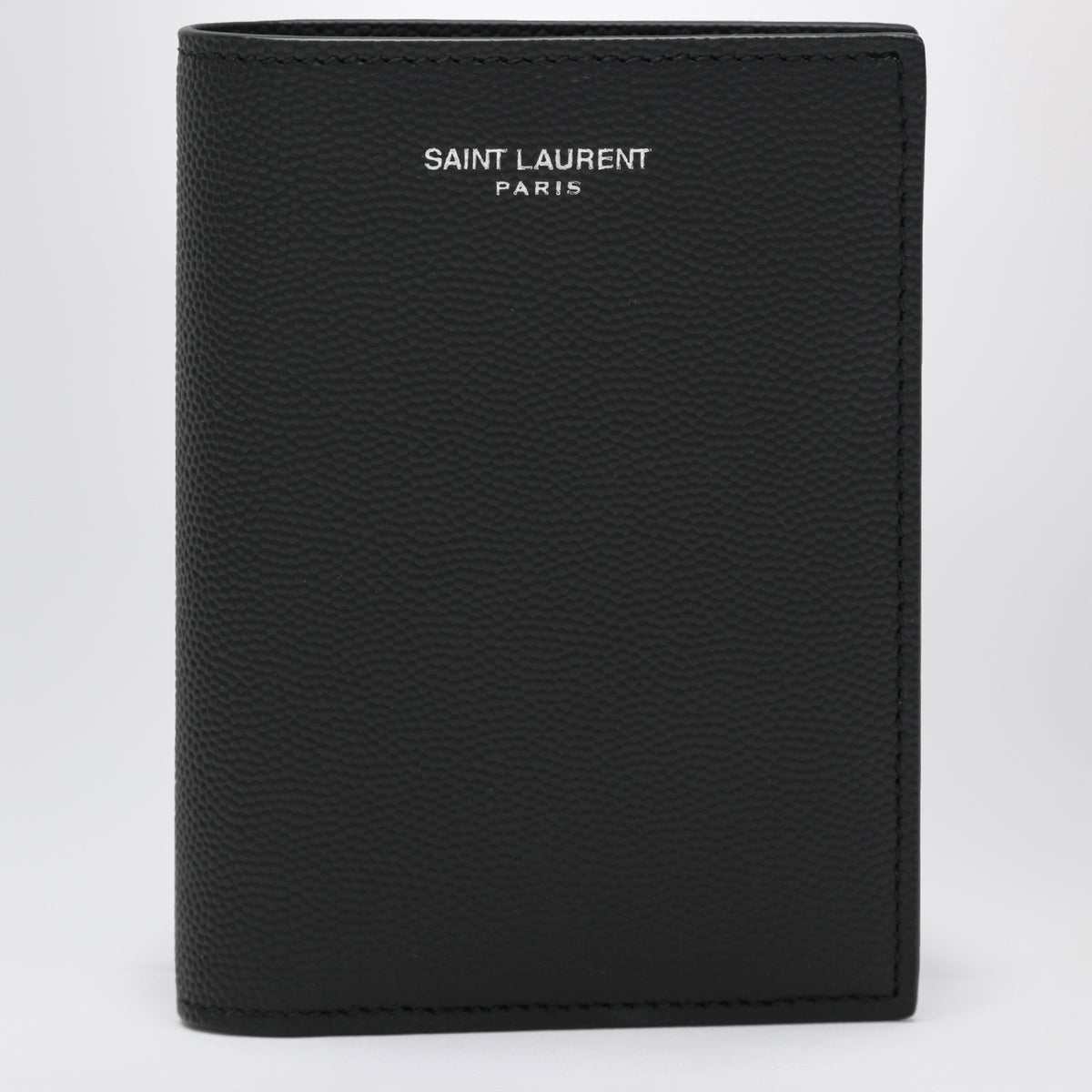 Saint Laurent Card Holder In Black Grain De Poudre Leather Men SAINT LAURENT