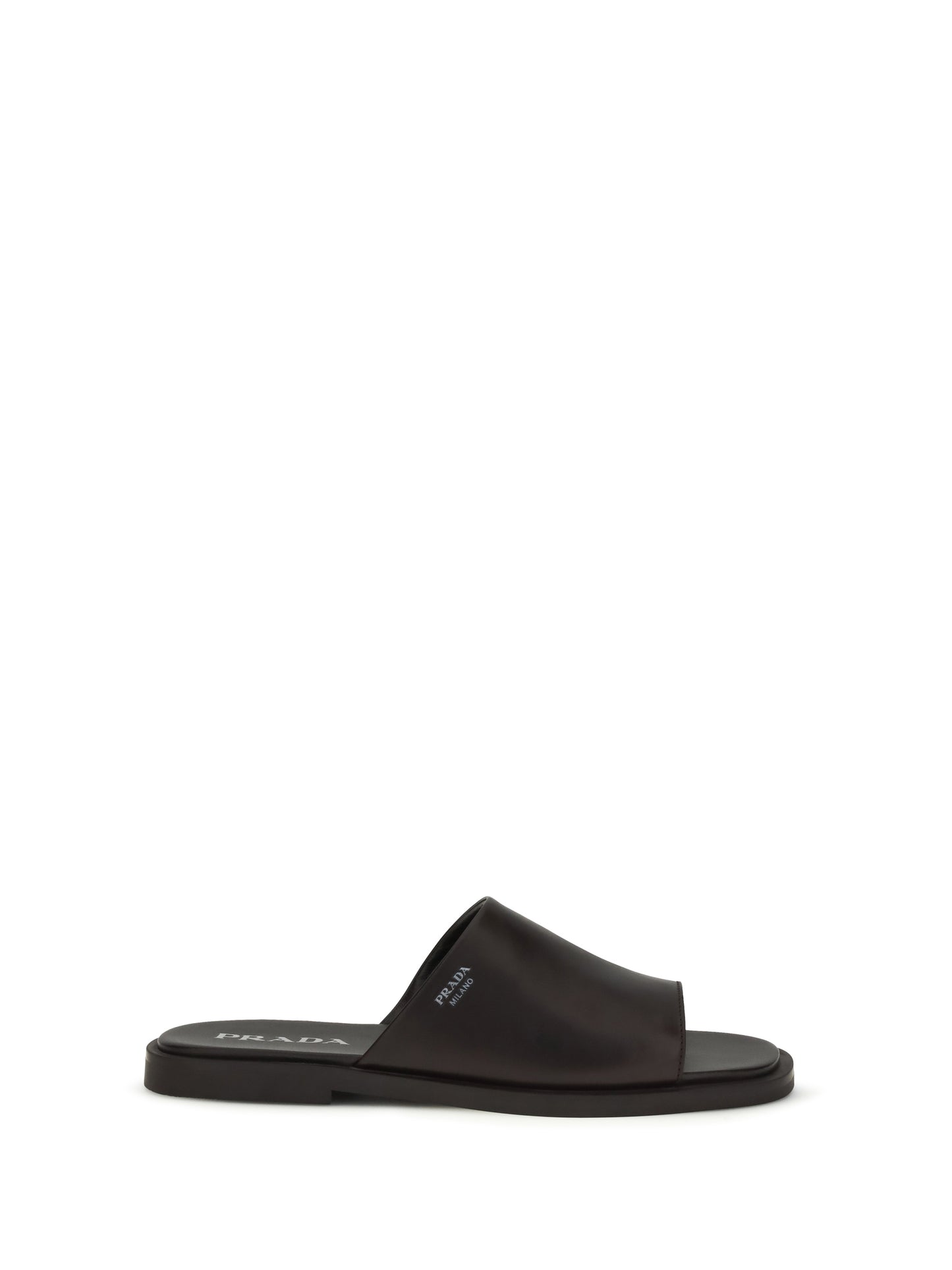 Prada Men Leather Slide Sandals PRADA