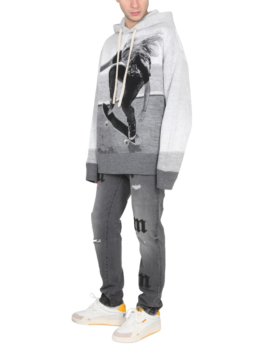 Palm Angels Men Hooded Shirt PALM ANGELS