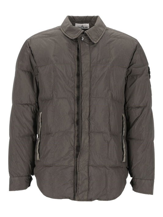 Stone Island Men Quilted Shirt Down Jacket STONE ISLAND