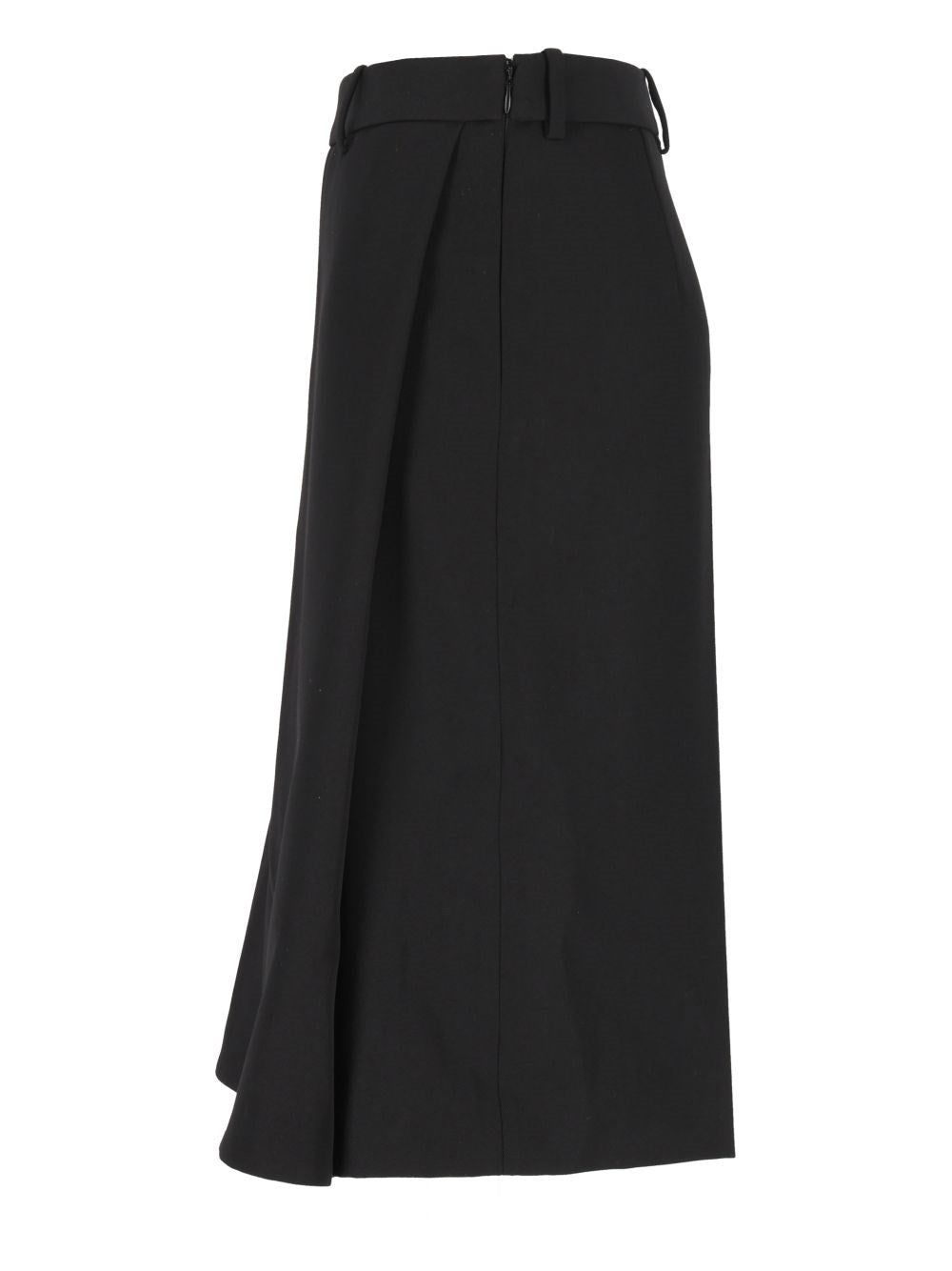 Balenciaga Women "Folded" Midi Twill Skirt BALENCIAGA