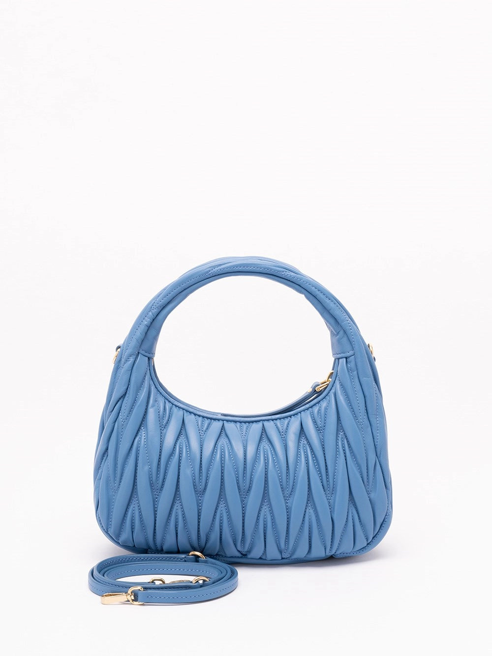Miu Miu Women `Wander` Matelassé Leather Hobo Bag MIU MIU