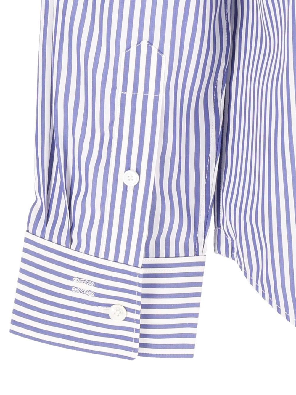 Celine Men Striped Cotton Shirt CELINE