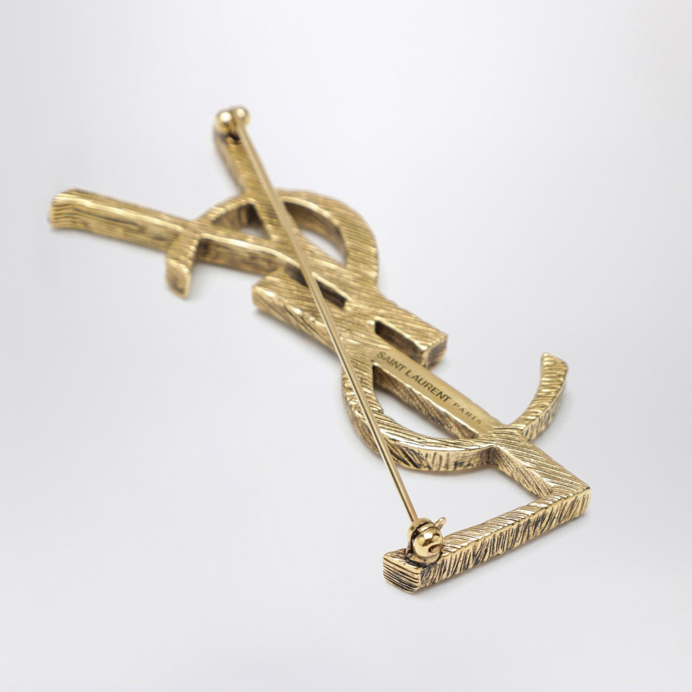 Saint Laurent Cassandre Brooch In Metal Women SAINT LAURENT